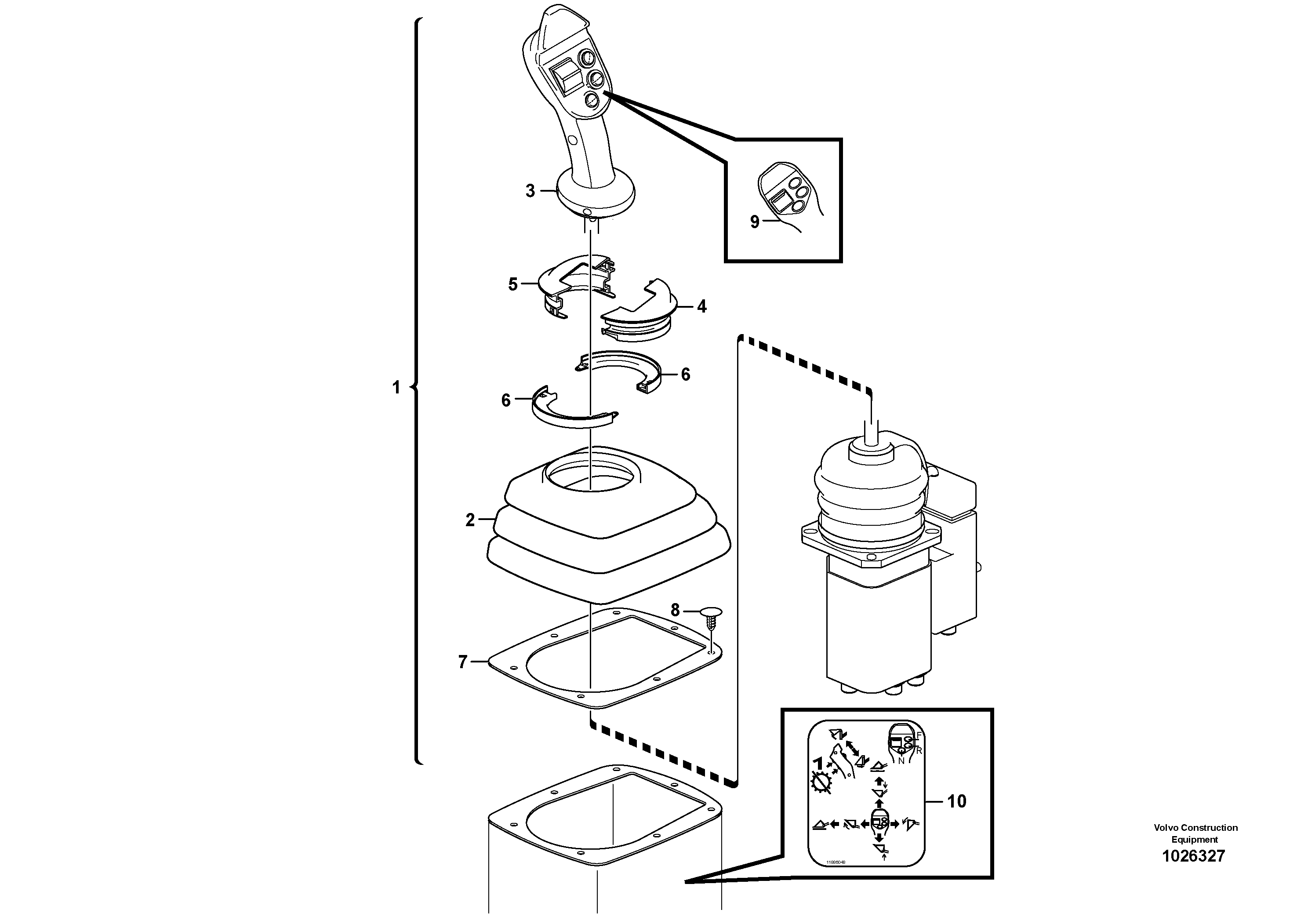 Схема запчастей Volvo BL70 - 2525 Servo valve BL70