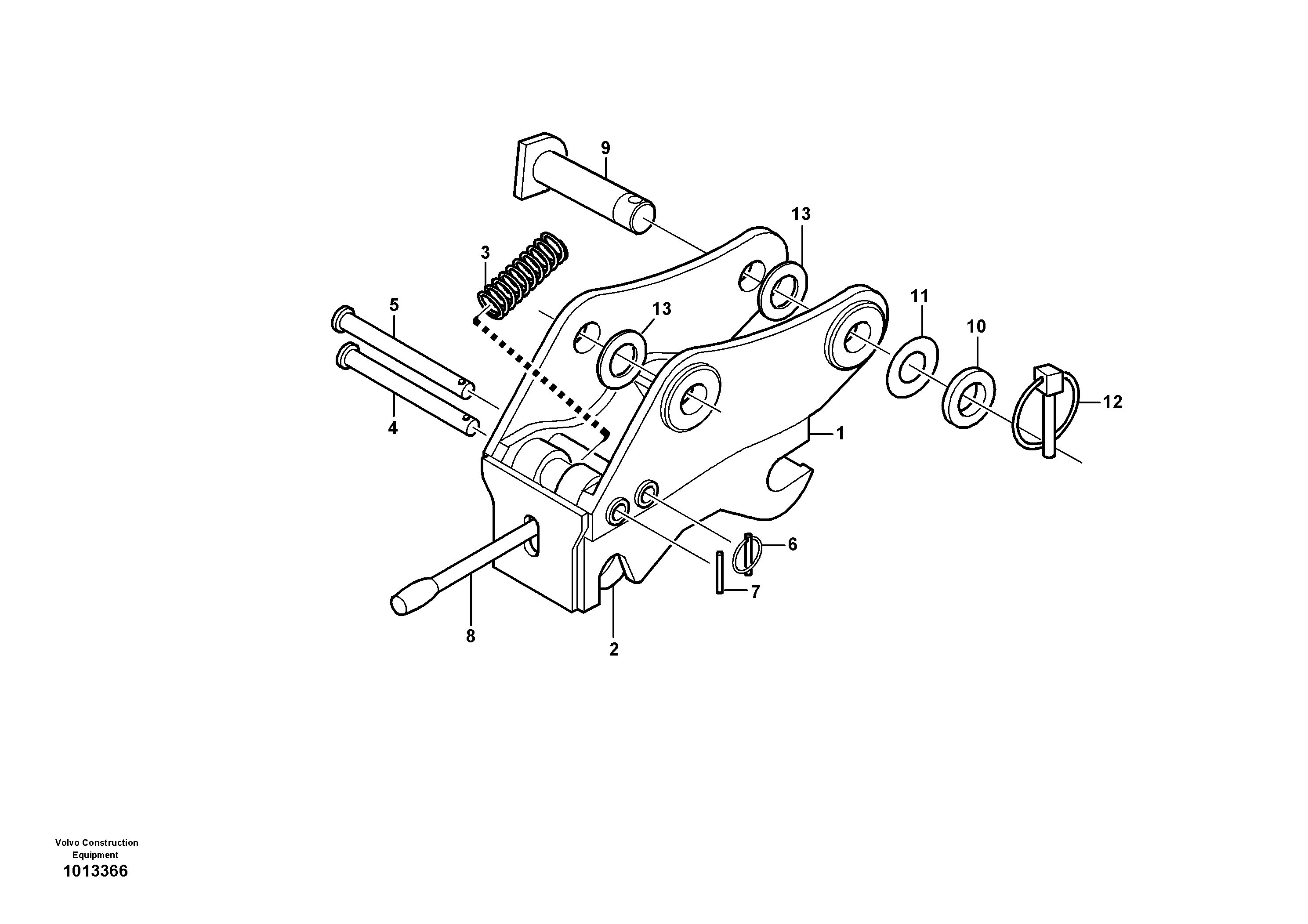 Схема запчастей Volvo BL70 - 41130 Attachment bracket, mechanical BL70