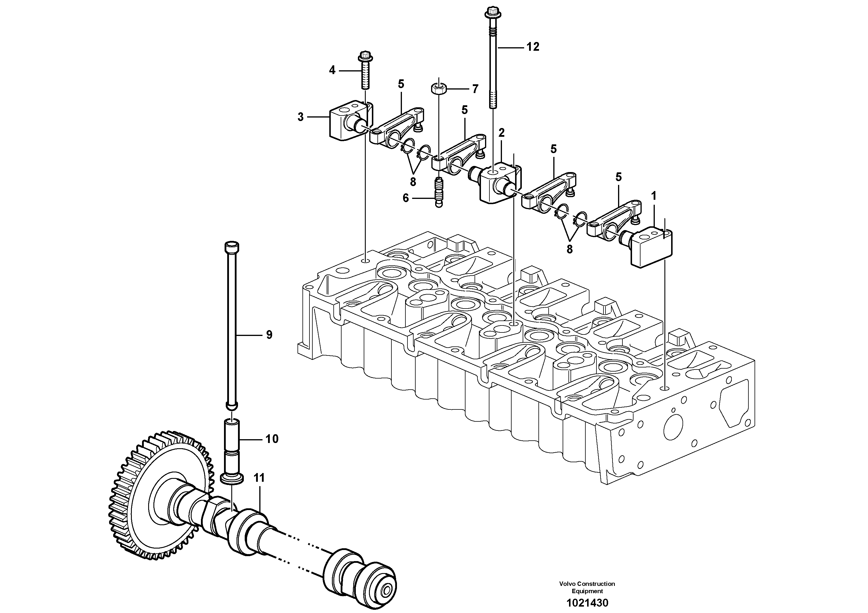 Схема запчастей Volvo BL70 - 44857 Valve mechanism BL70