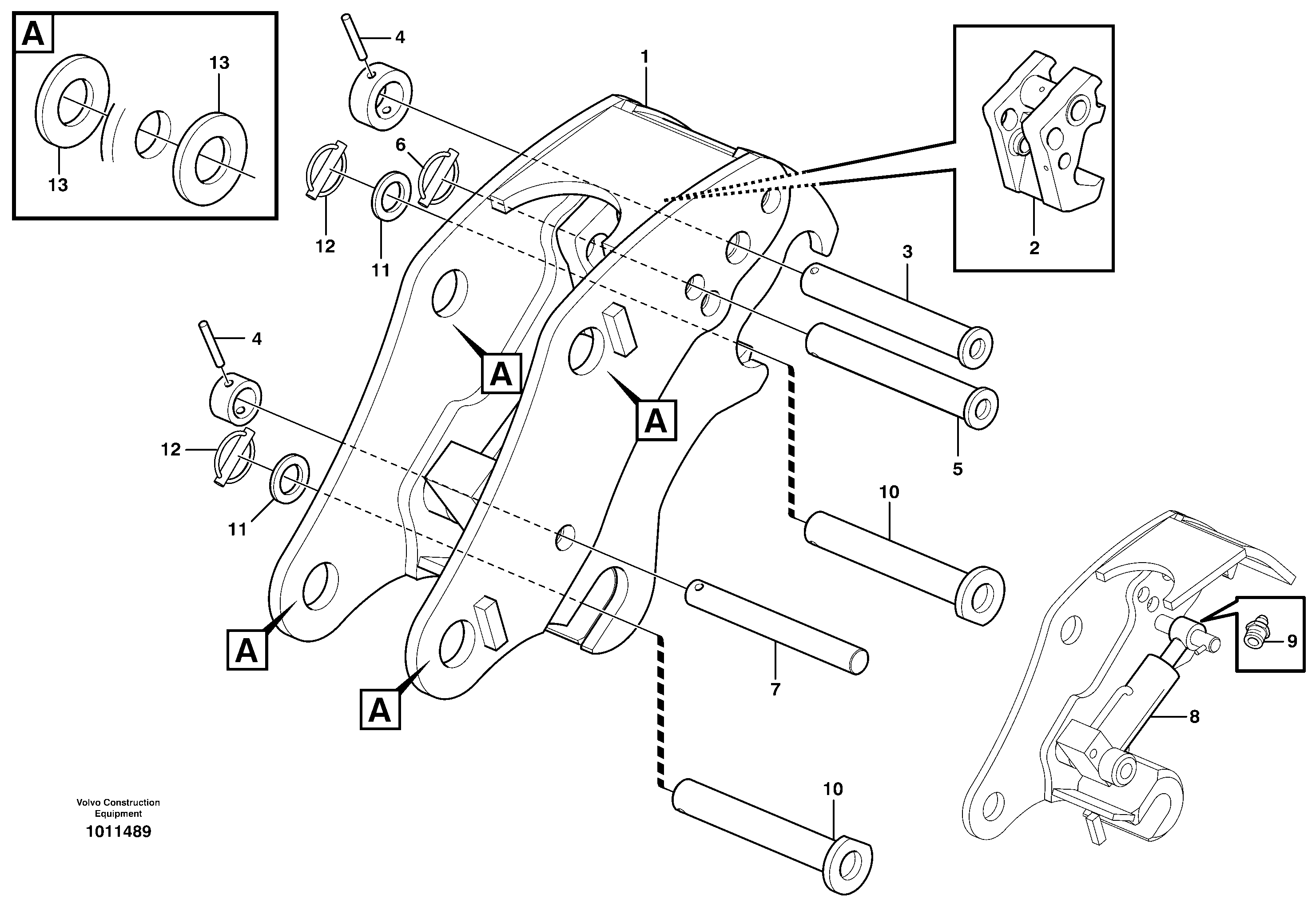 Схема запчастей Volvo BL70 - 41134 Hydraulic attachment bracket BL70