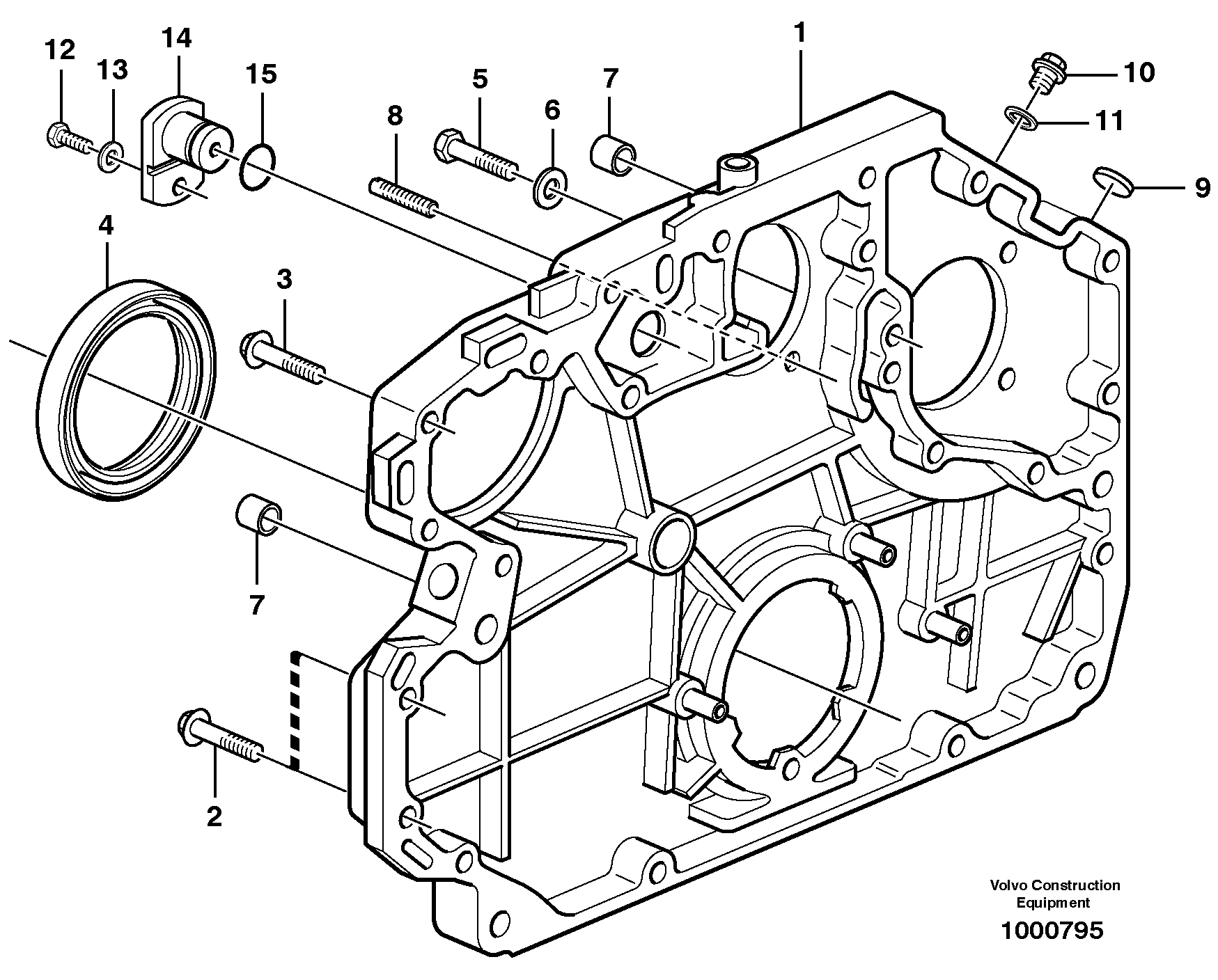 Схема запчастей Volvo BL70 - 44859 Timing gear casing and gears BL70