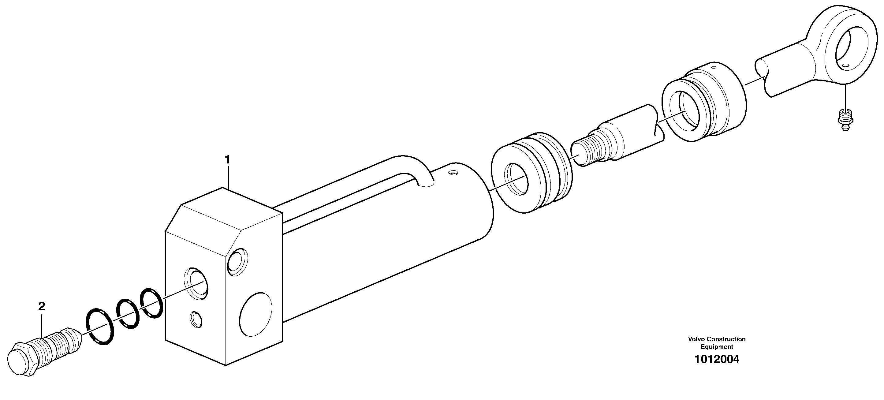 Схема запчастей Volvo BL70 - 41137 Hydraulic cylinder, quick attachment BL70