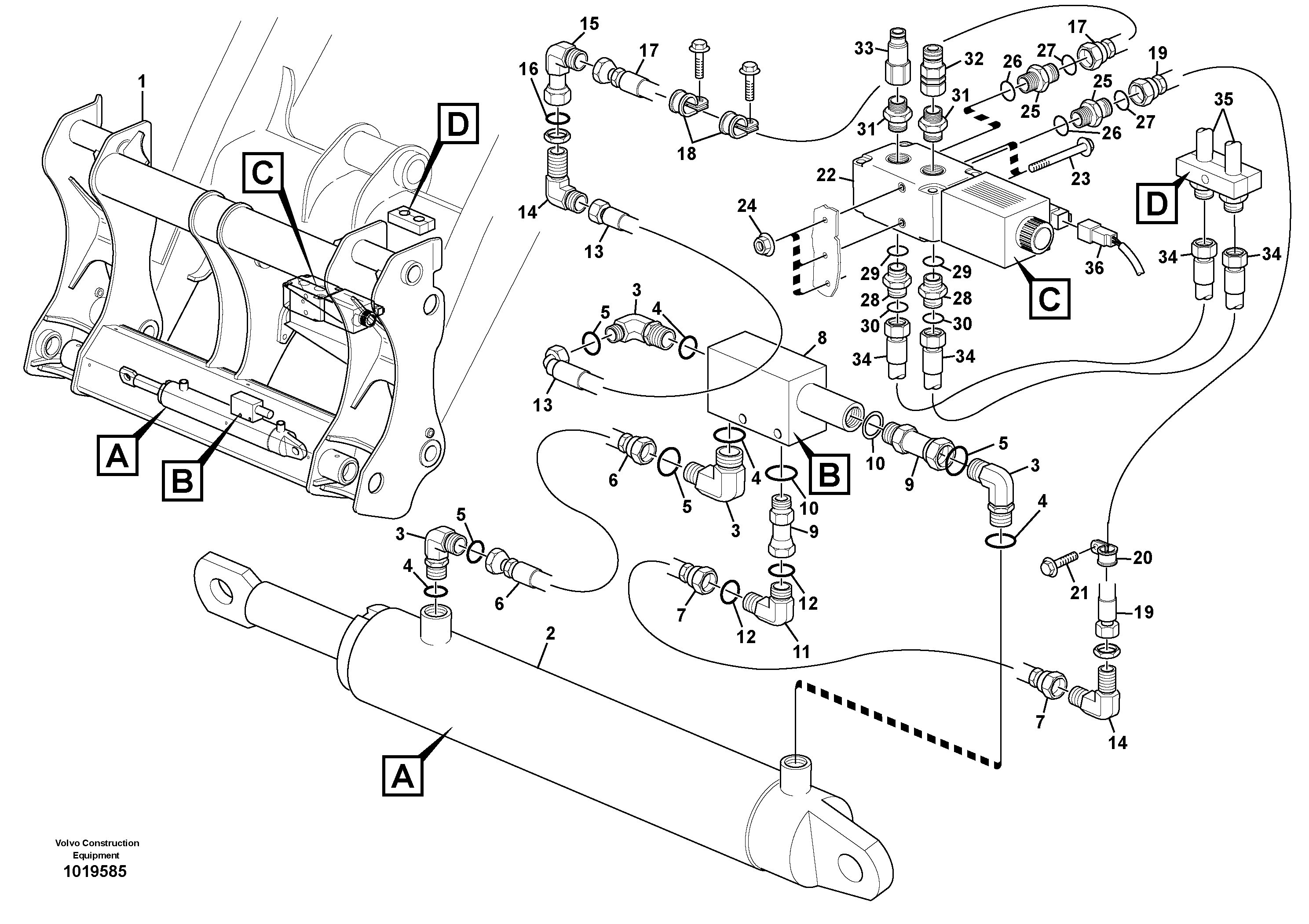 Схема запчастей Volvo BL70 - 99137 Hydraulic attachment bracket BL70