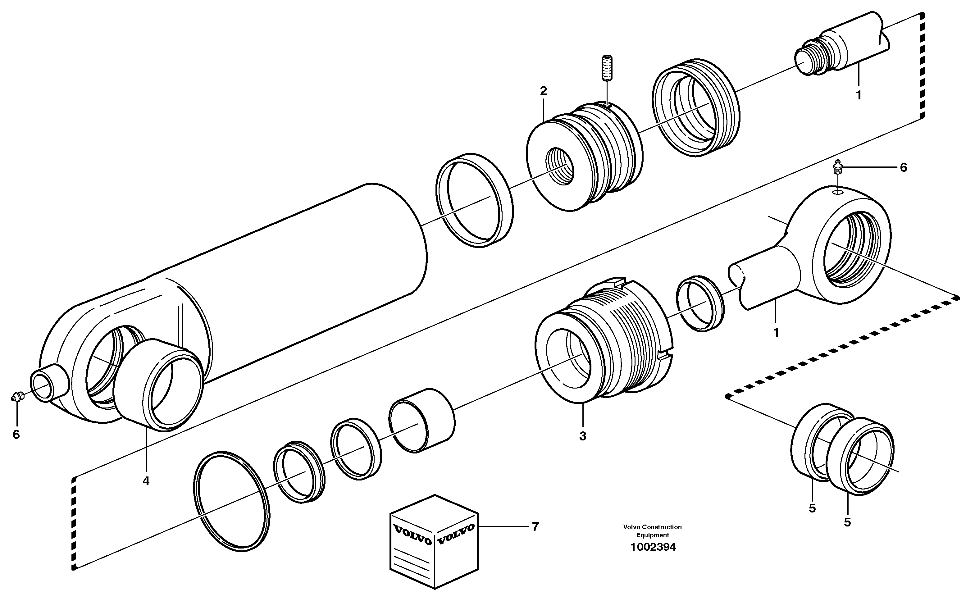 Схема запчастей Volvo BL70 - 43896 Гидроцилиндр BL70