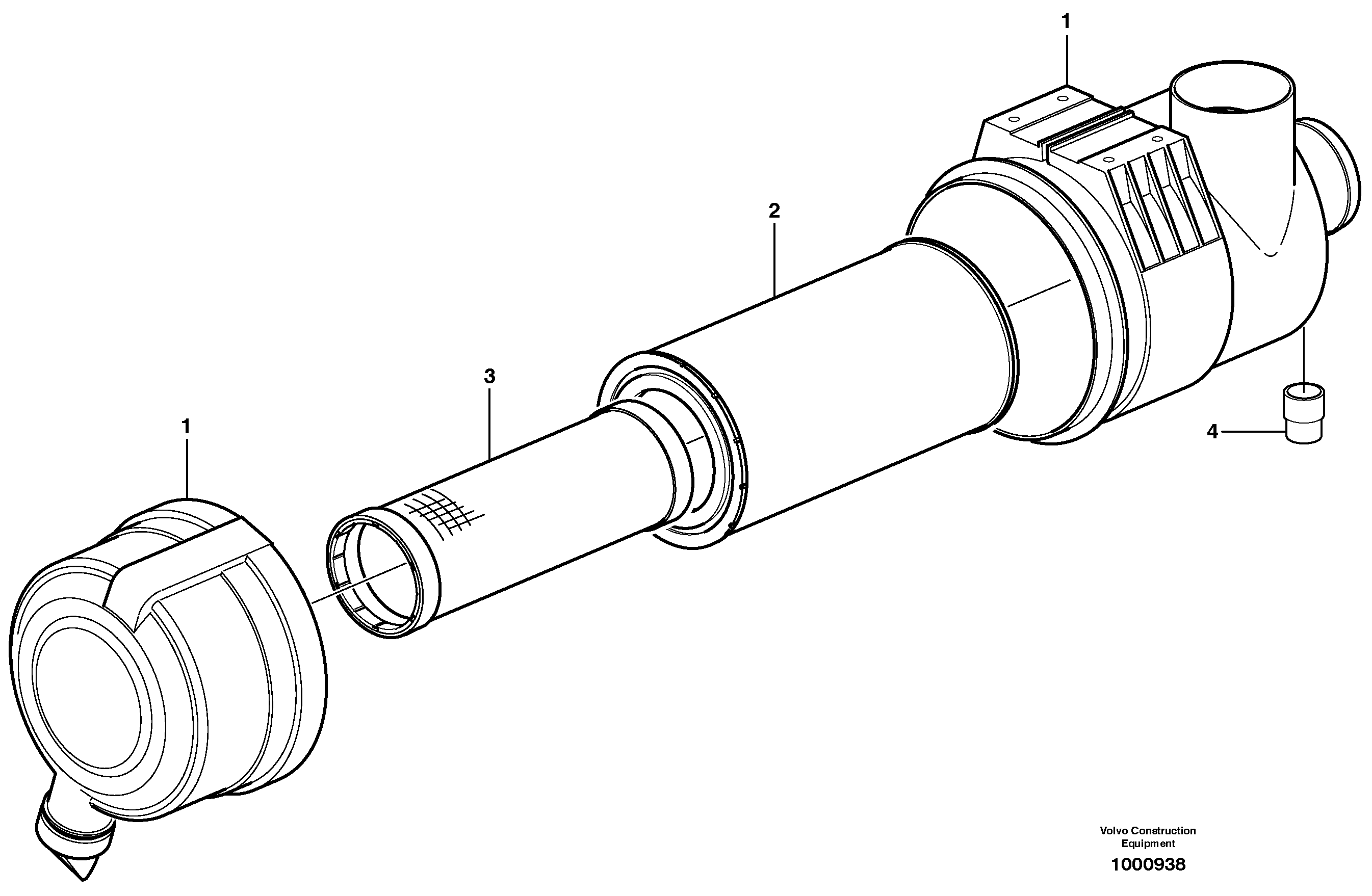 Схема запчастей Volvo BL70 - 36700 Фильтр воздушный BL70