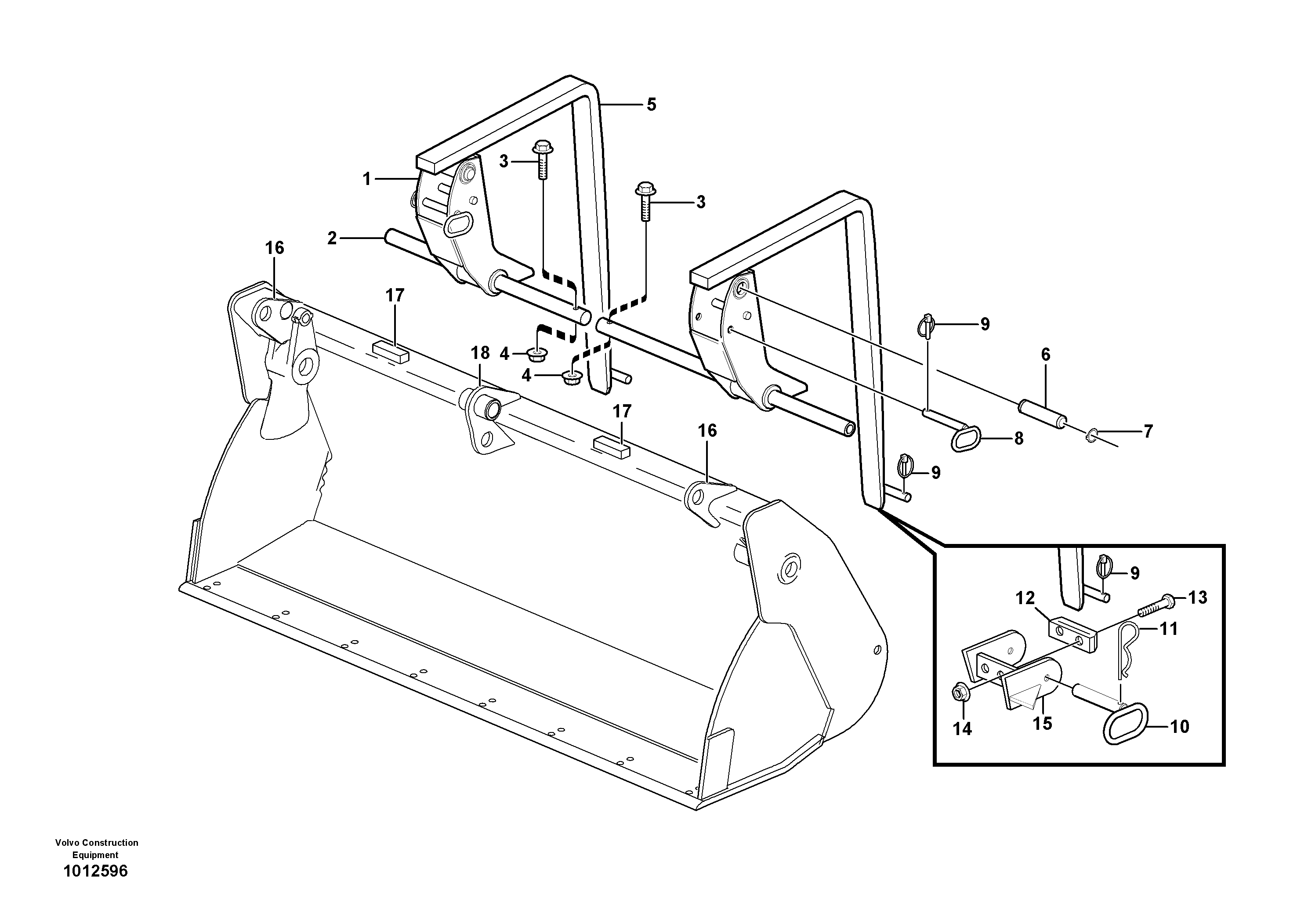 Схема запчастей Volvo BL70 - 12738 Fork arm BL70