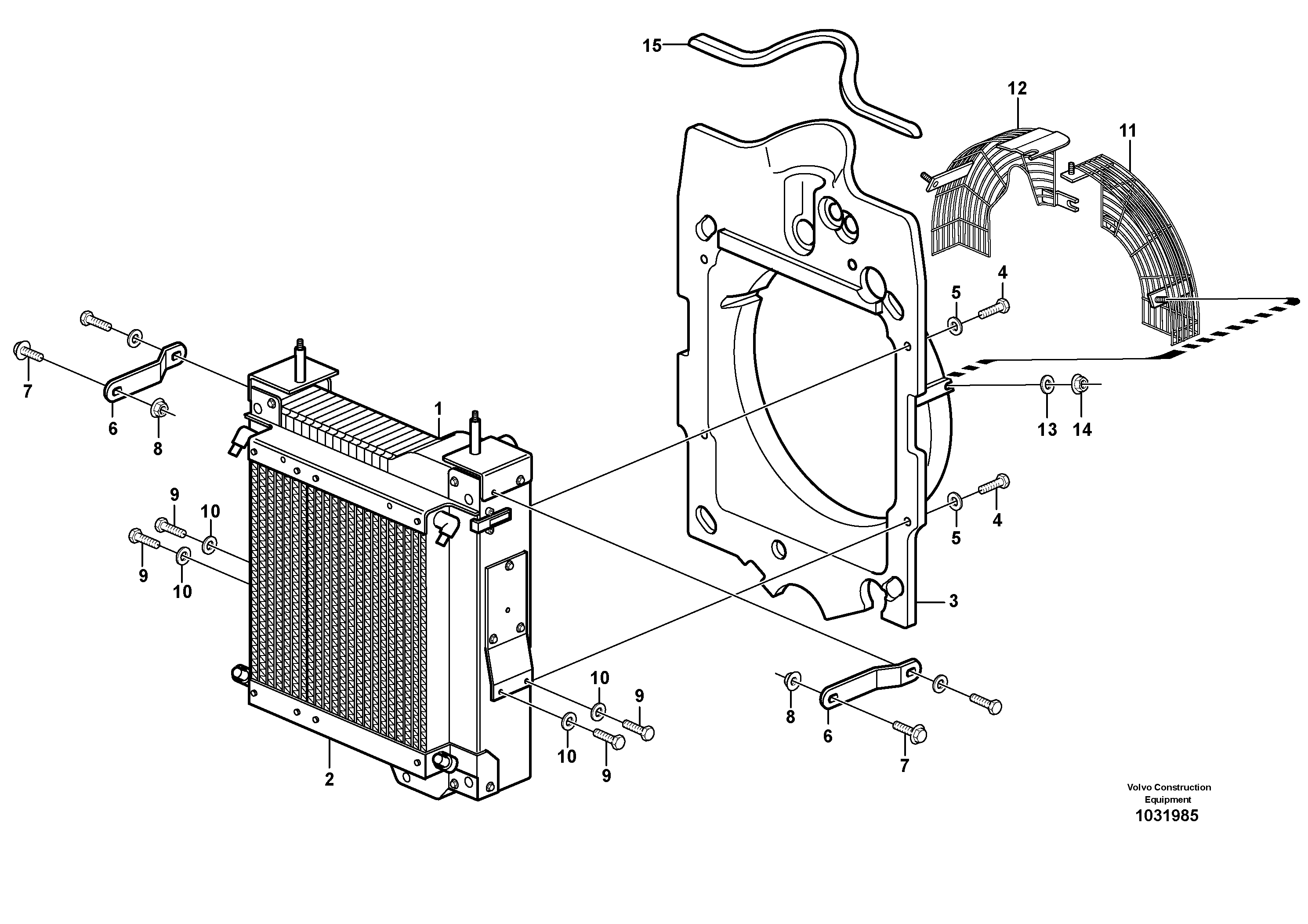 Схема запчастей Volvo BL70 - 82146 Radiator with fitting parts BL70