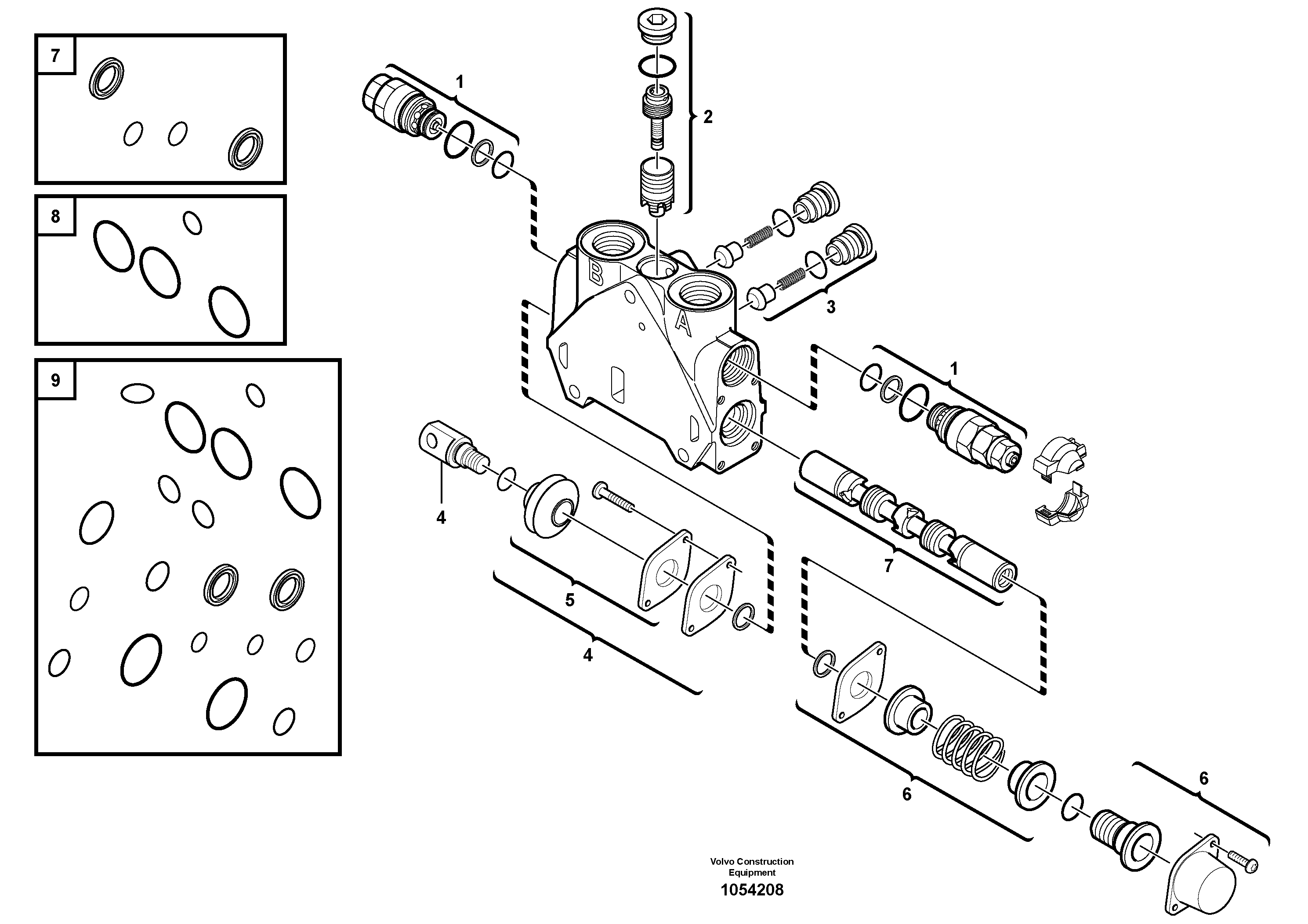 Схема запчастей Volvo BL70 - 102325 Valve section BL70 S/N 11489 -