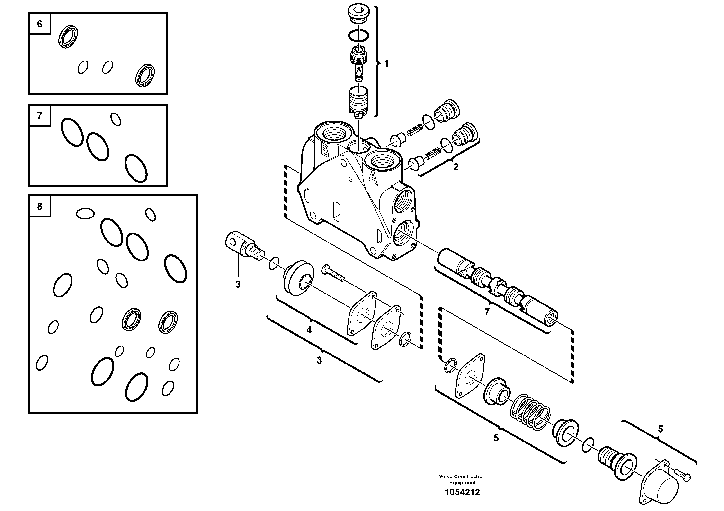 Схема запчастей Volvo BL70 - 102348 Valve section BL70 S/N 11489 -