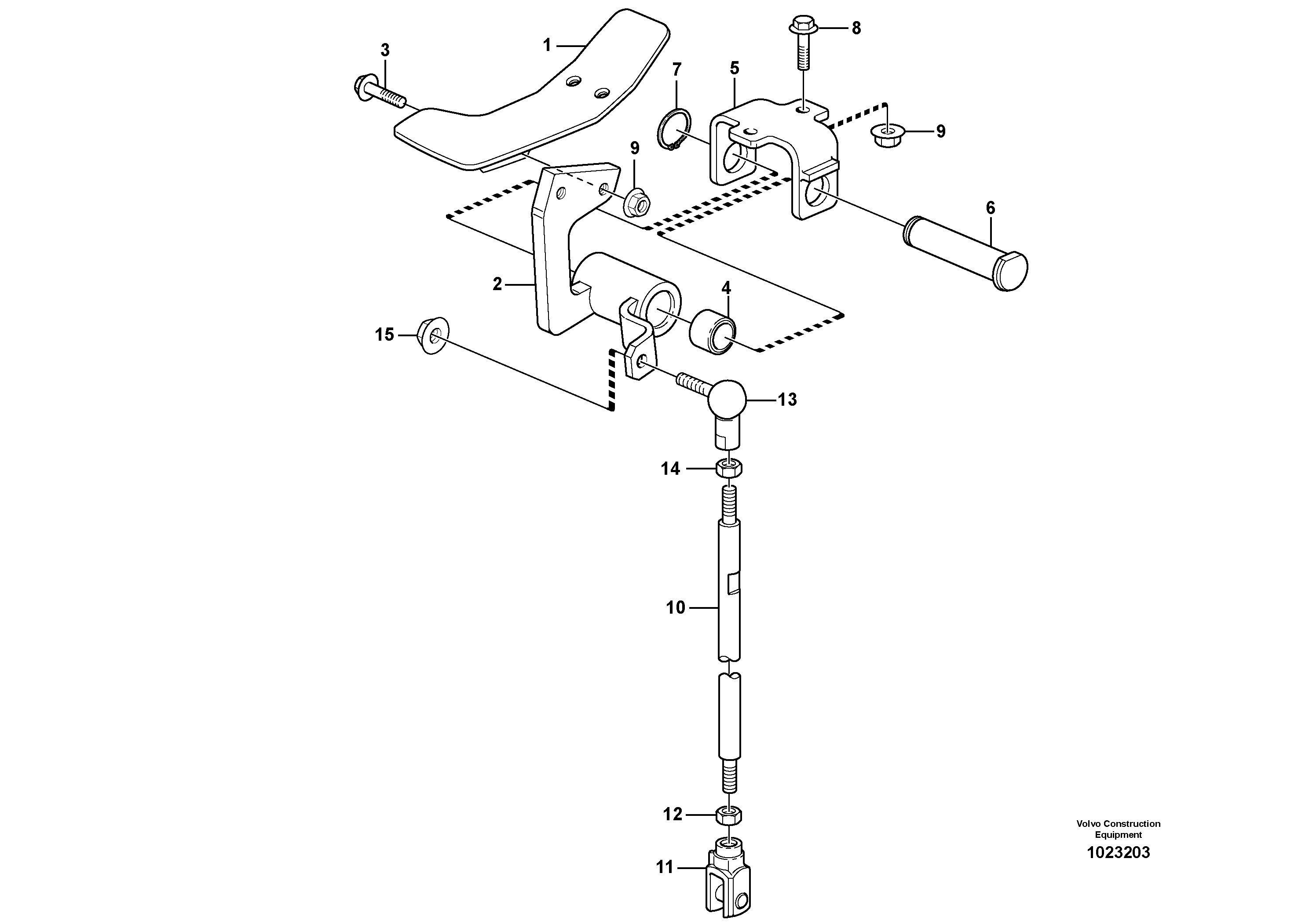 Схема запчастей Volvo BL70 - 66077 Pedal BL70 S/N 11489 -