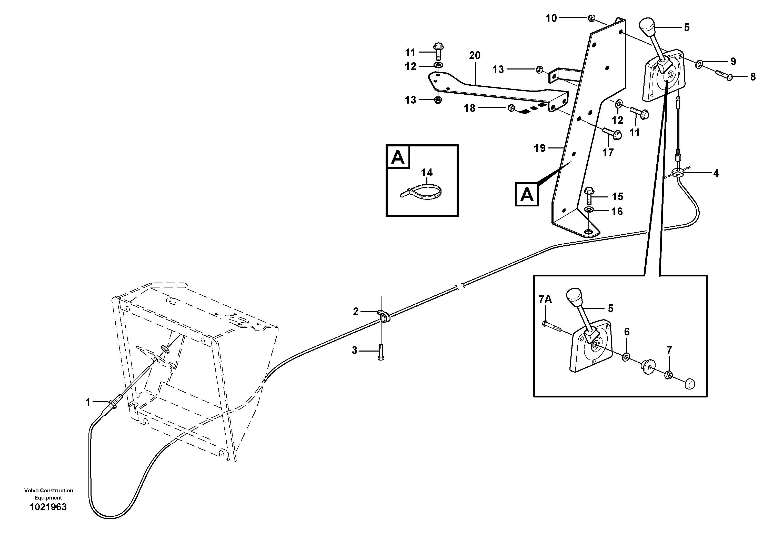 Схема запчастей Volvo BL70 - 82125 Hand throttle BL70