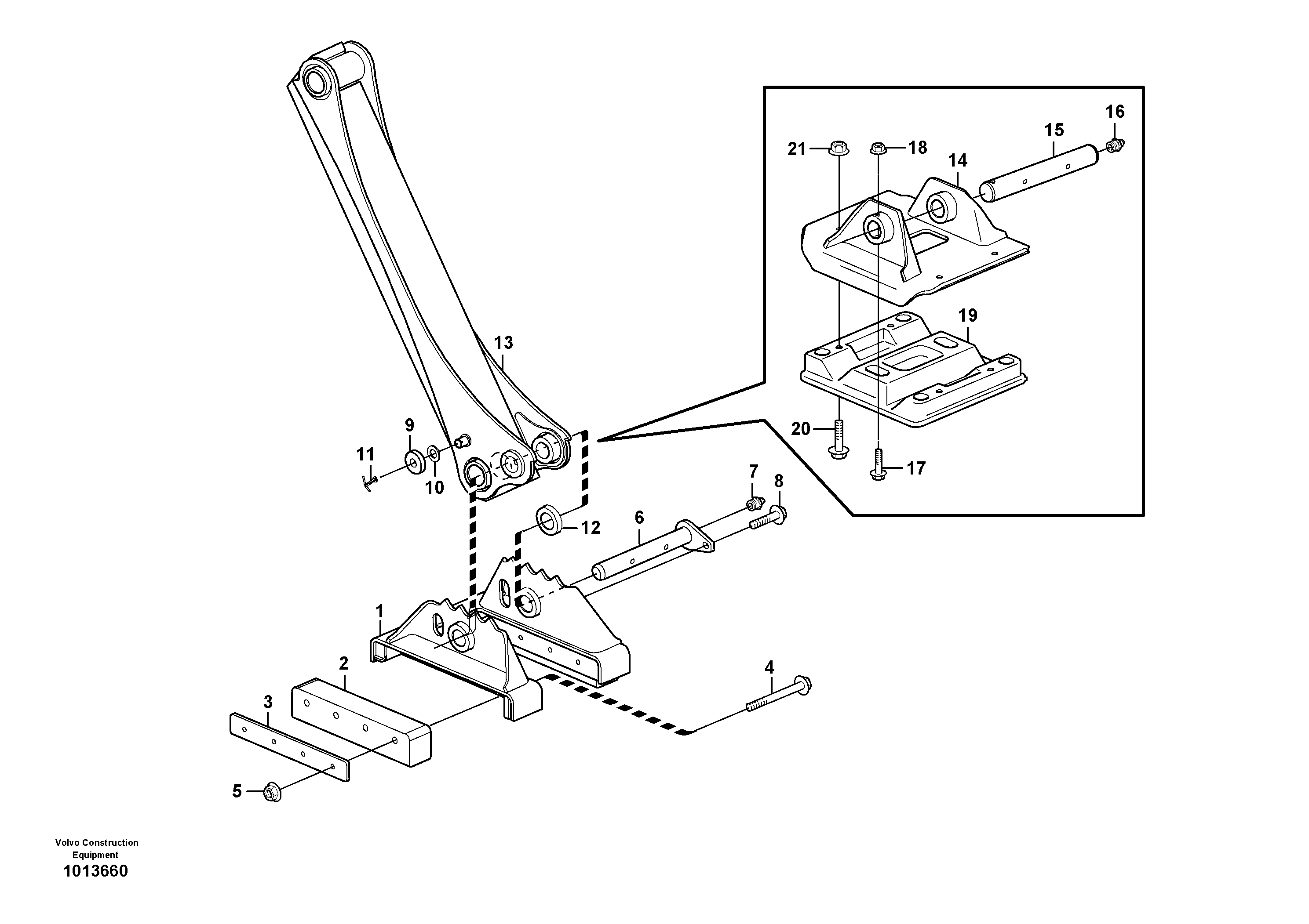 Схема запчастей Volvo BL70 - 14139 Foot plate BL70