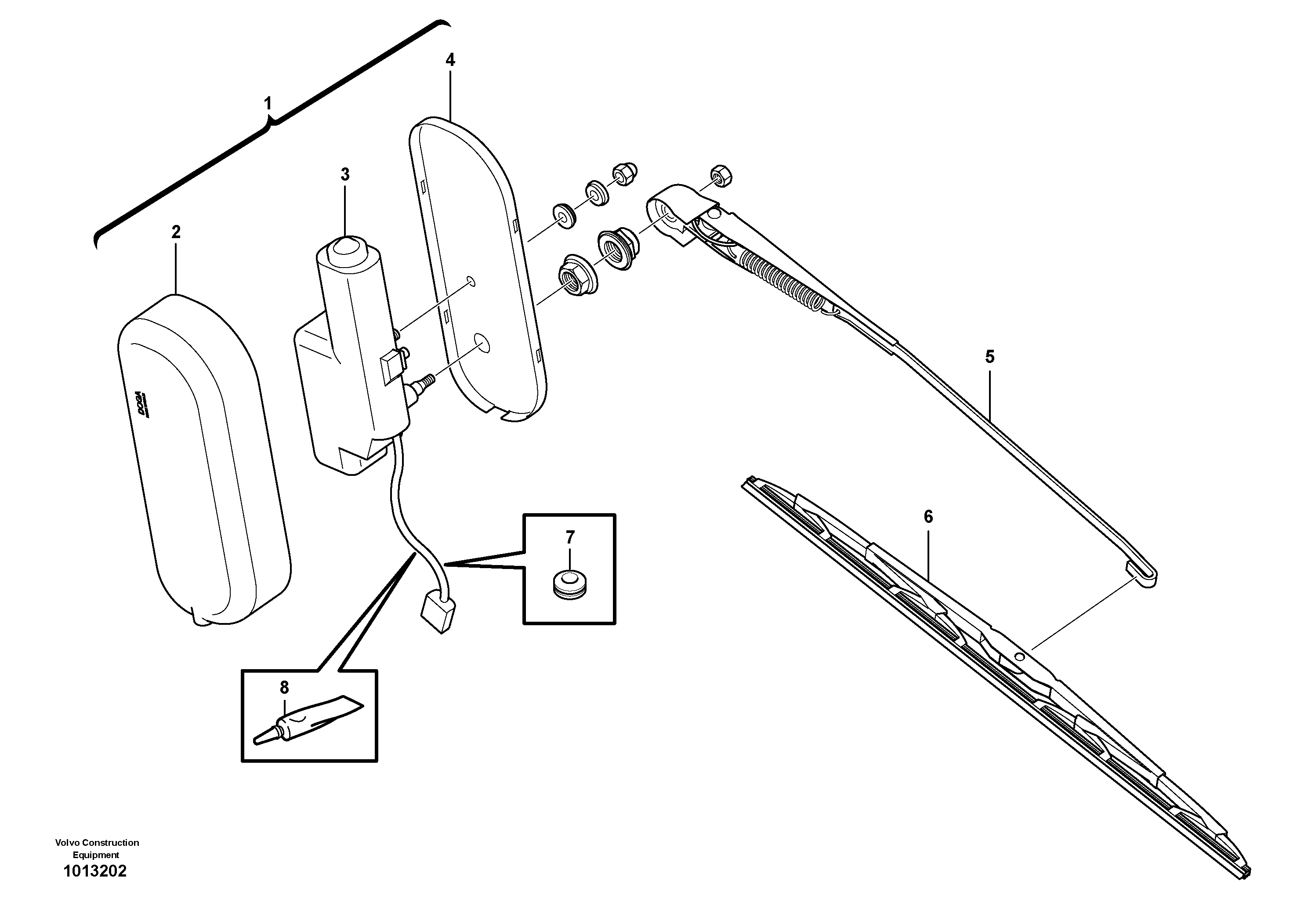 Схема запчастей Volvo BL70 - 105797 Windshield wiper, rear BL70