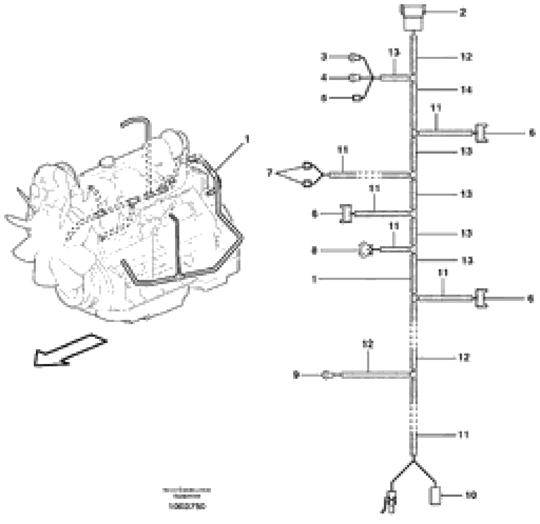 Схема запчастей Volvo BL70 - 40292 Cable harness, engine BL70