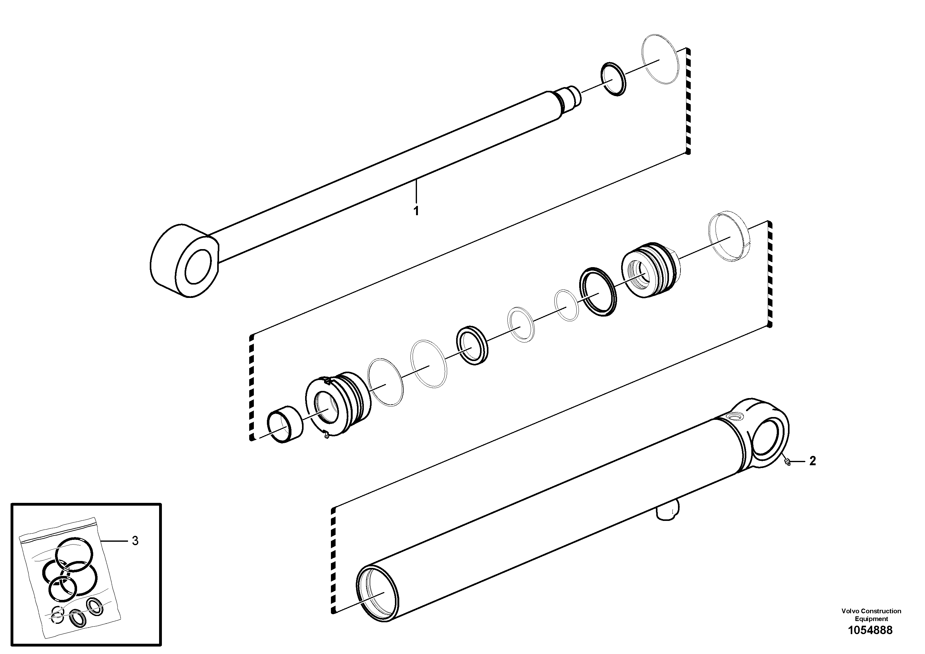 Схема запчастей Volvo BL70 - 67948 Гидроцилиндр BL70 S/N 11489 -