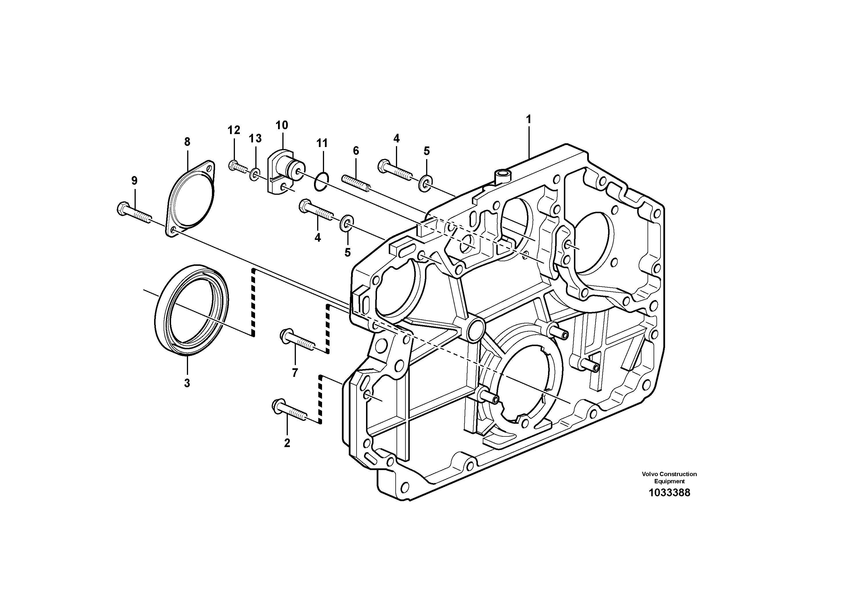 Схема запчастей Volvo BL70 - 50001 Timing gear casing BL70 S/N 11489 -