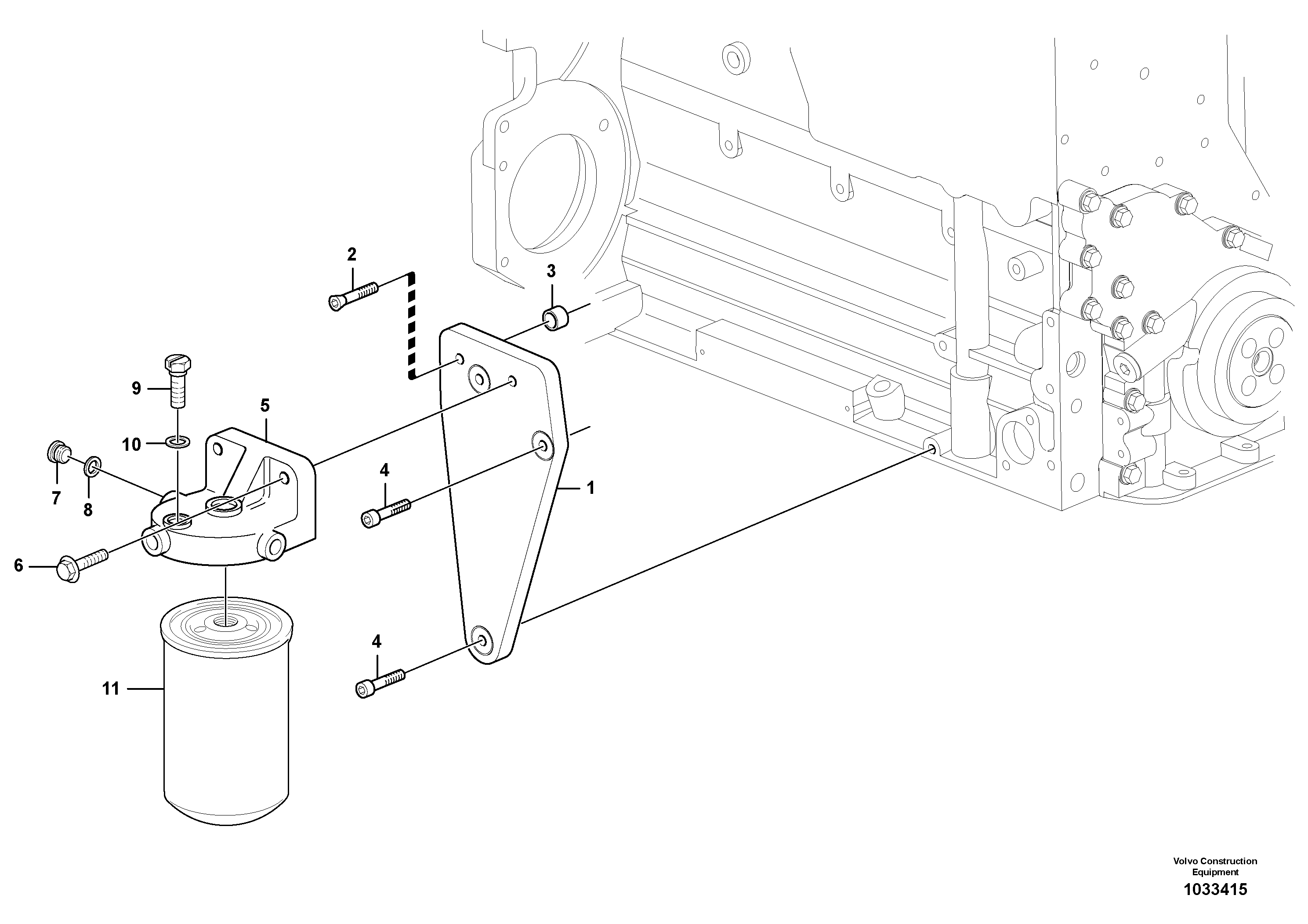 Схема запчастей Volvo BL70 - 84775 Фильтр топливный BL70 S/N 11489 -