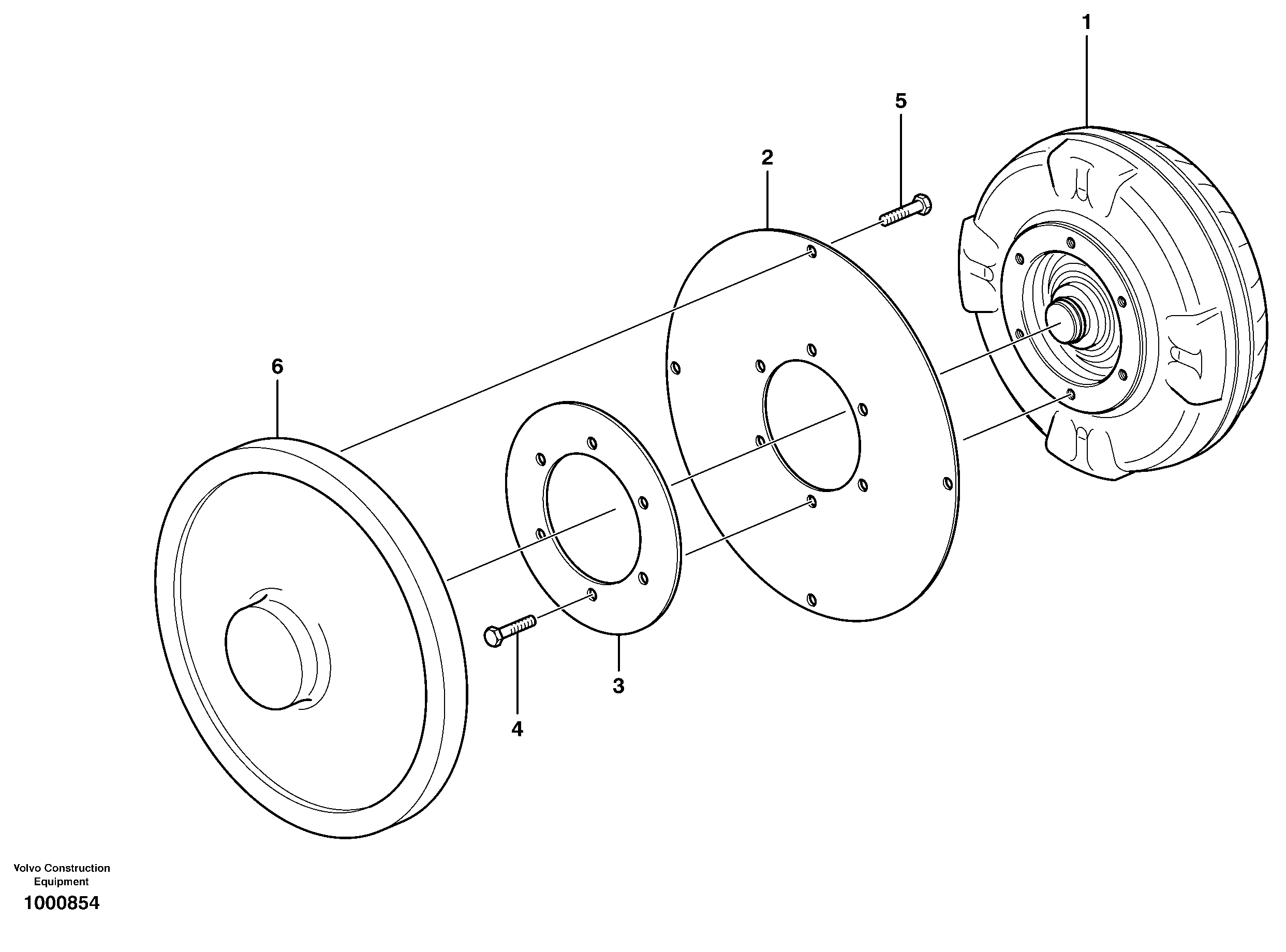 Схема запчастей Volvo BL70 - 41103 Torque converter with fitting parts BL70