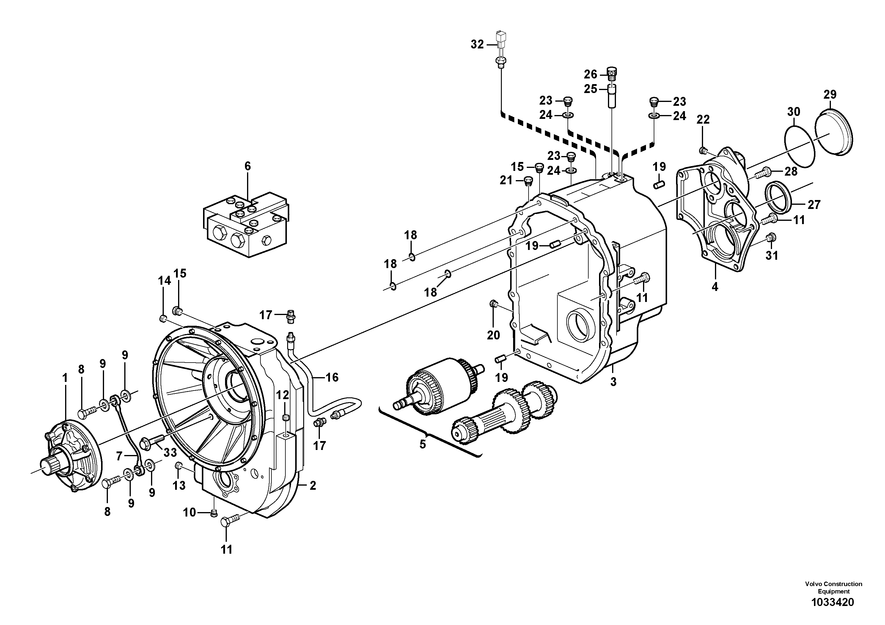 Схема запчастей Volvo BL70 - 3573 Hydraulic transmission with fitting parts BL70