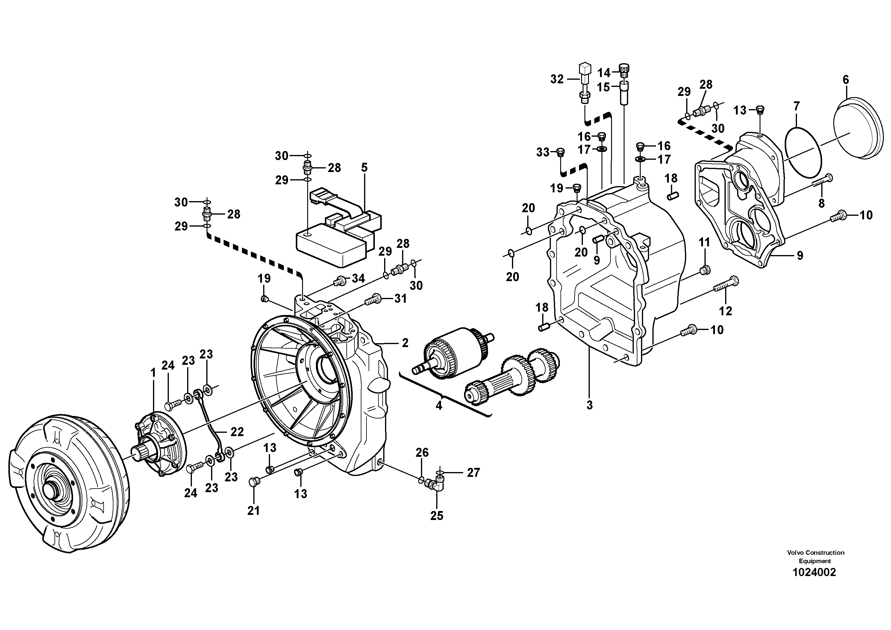 Схема запчастей Volvo BL70 - 4798 Hydraulic transmission with fitting parts BL70