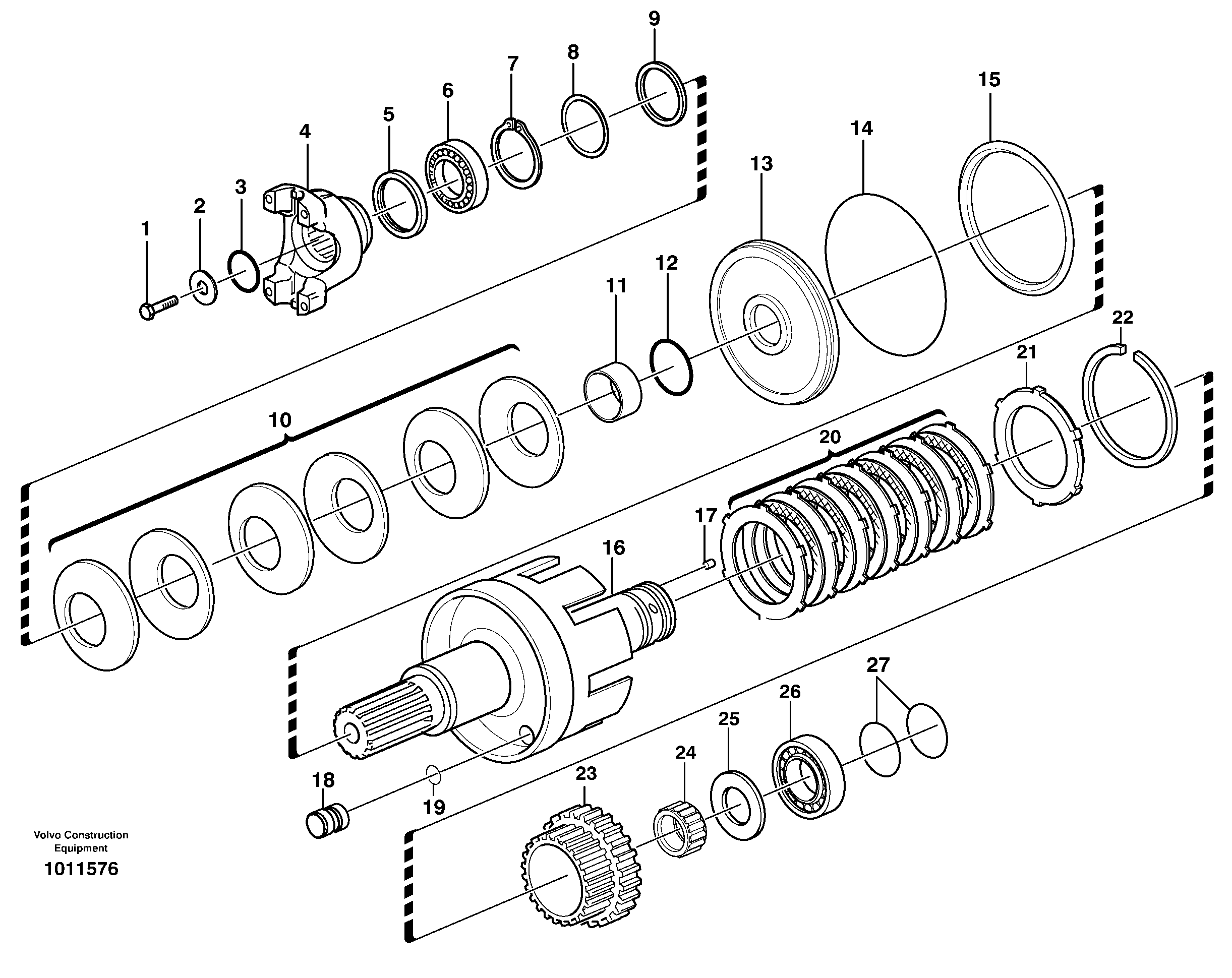 Схема запчастей Volvo BL70 - 37272 Hydraulic clutch, 4wd BL70