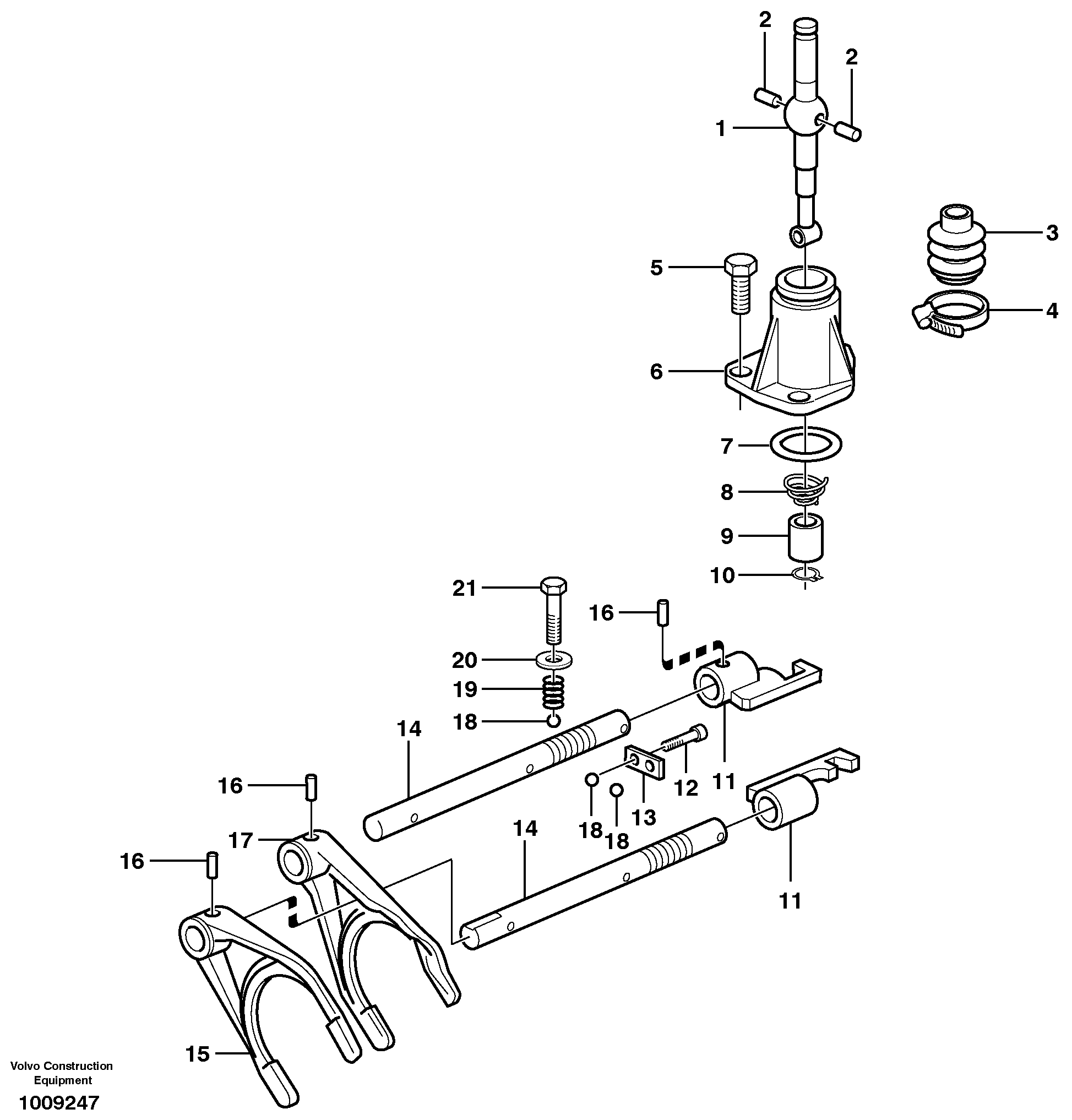 Схема запчастей Volvo BL70 - 37281 Gearshifting BL70