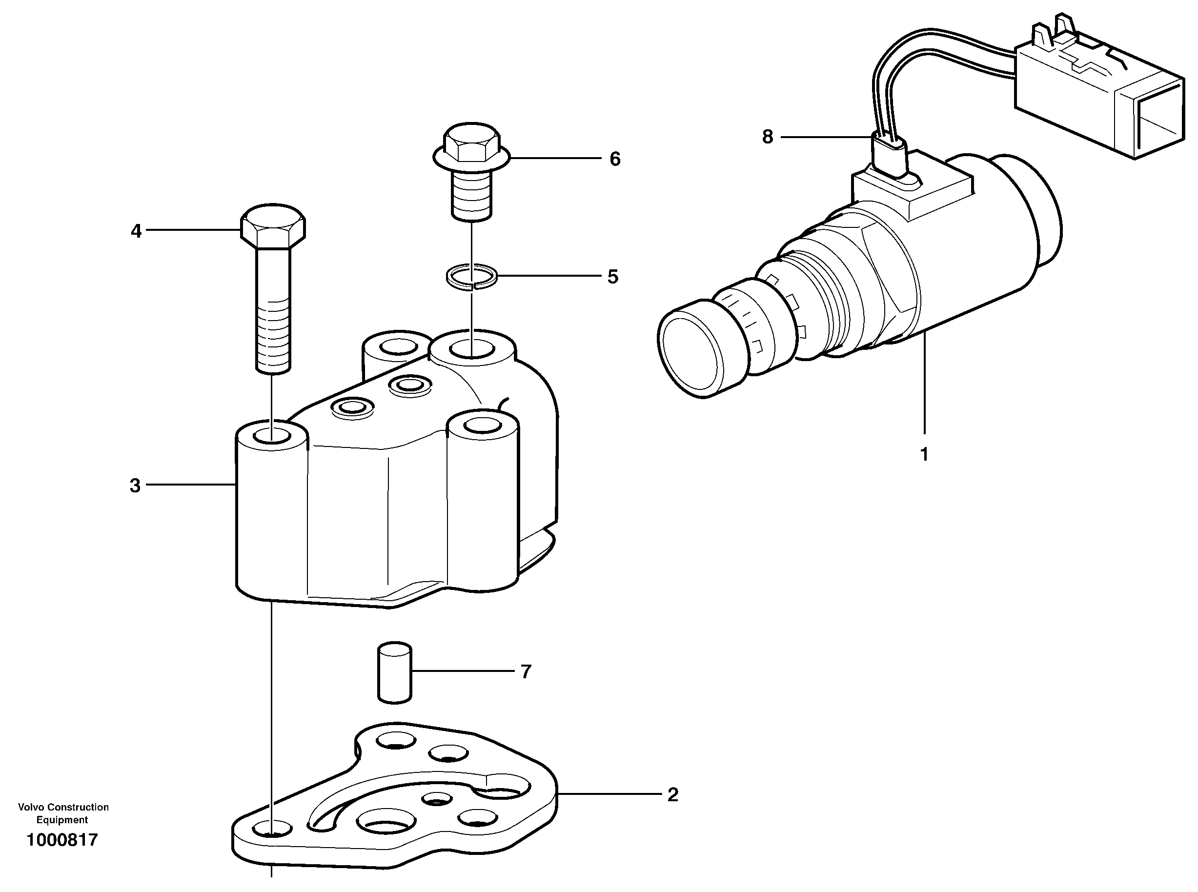 Схема запчастей Volvo BL70 - 39262 Solenoid valve 4wd BL70