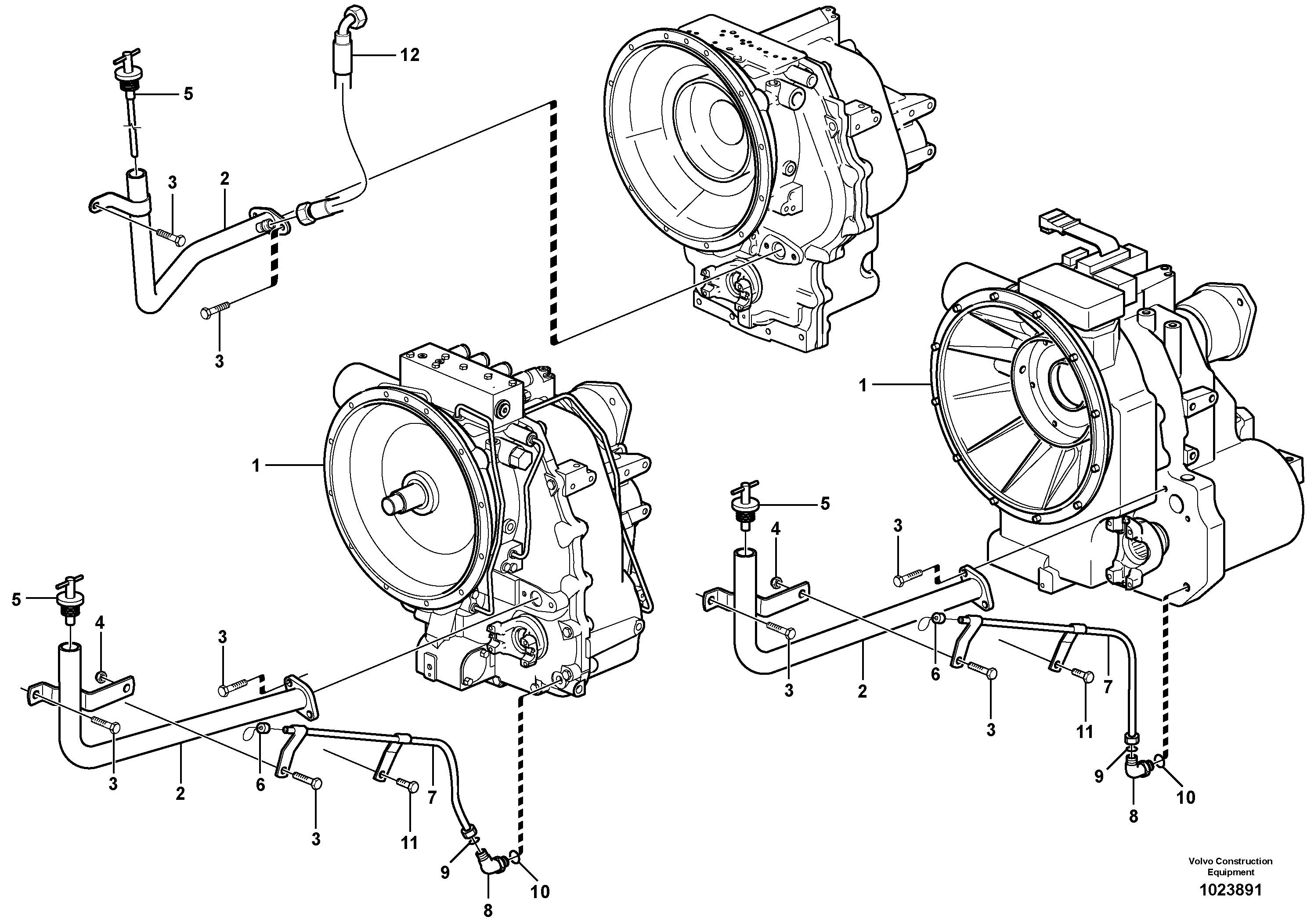 Схема запчастей Volvo BL70 - 41119 Oil filler and dipstick BL70