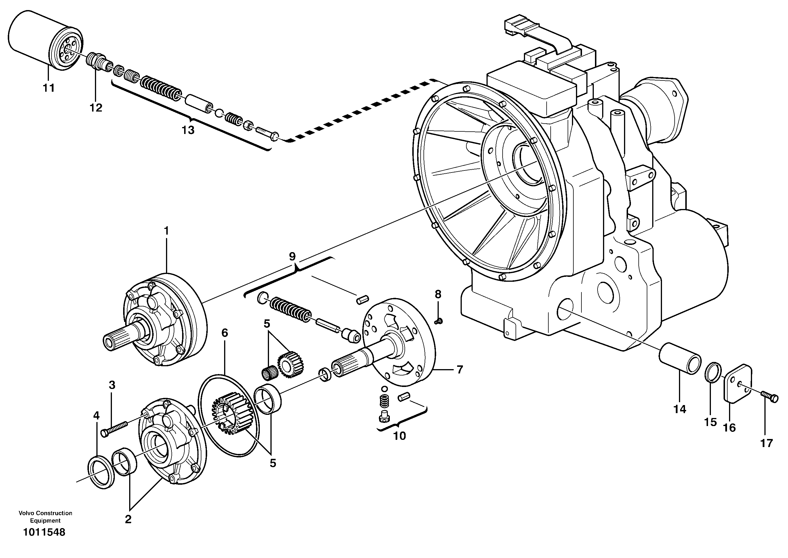 Схема запчастей Volvo BL70 - 41455 Насос масляный BL70