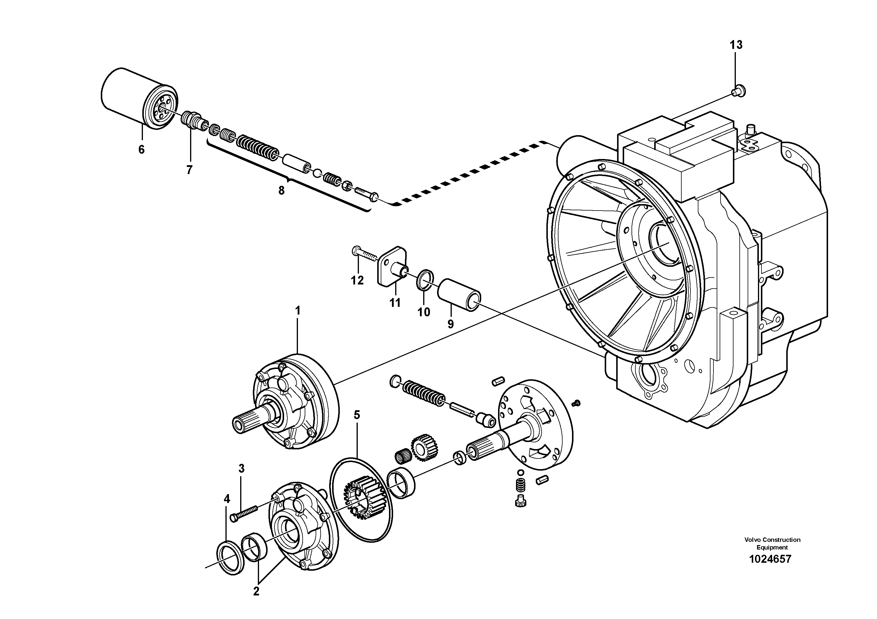 Схема запчастей Volvo BL70 - 41458 Насос масляный BL70