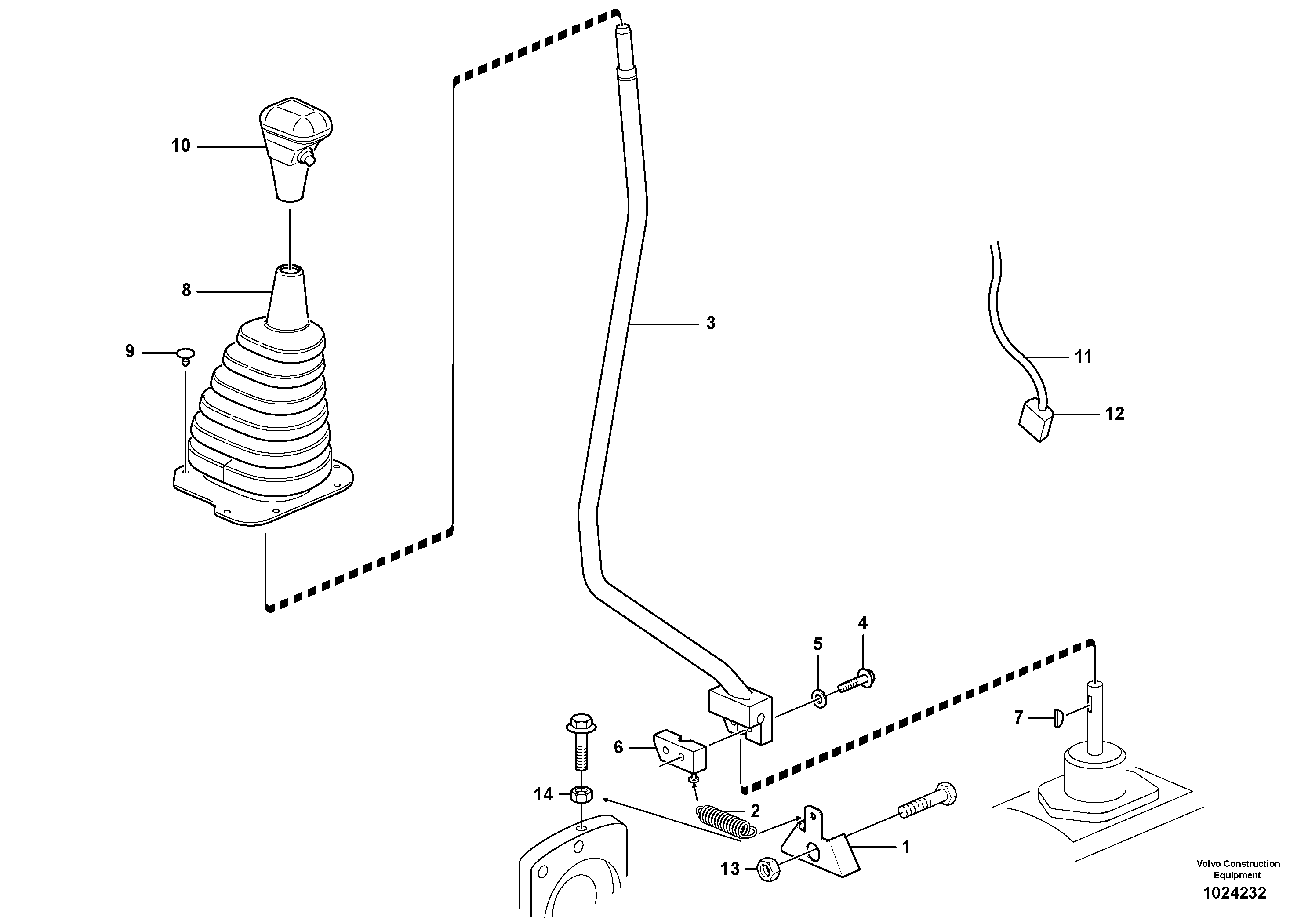 Схема запчастей Volvo BL70 - 90967 Gear selector, 2-wheel drive BL70