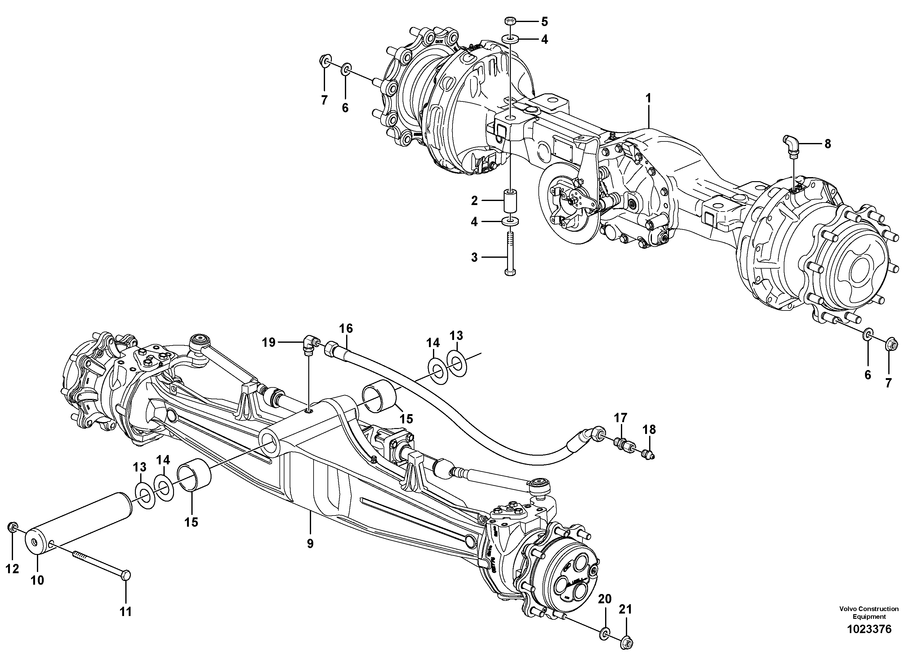 Схема запчастей Volvo BL70 - 39272 Planet axles with fitting parts BL70