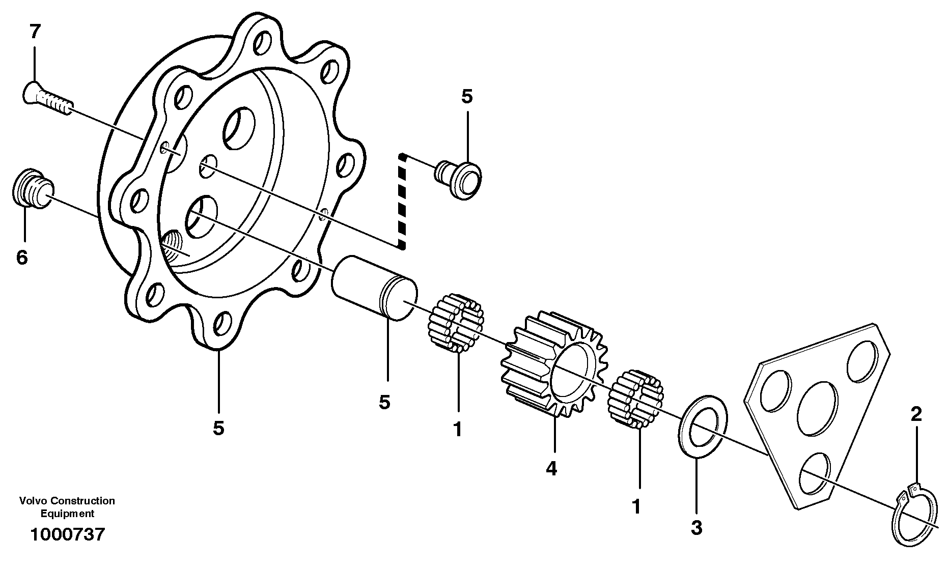 Схема запчастей Volvo BL70 - 41505 Шестерня планетарная (сателлит) BL70