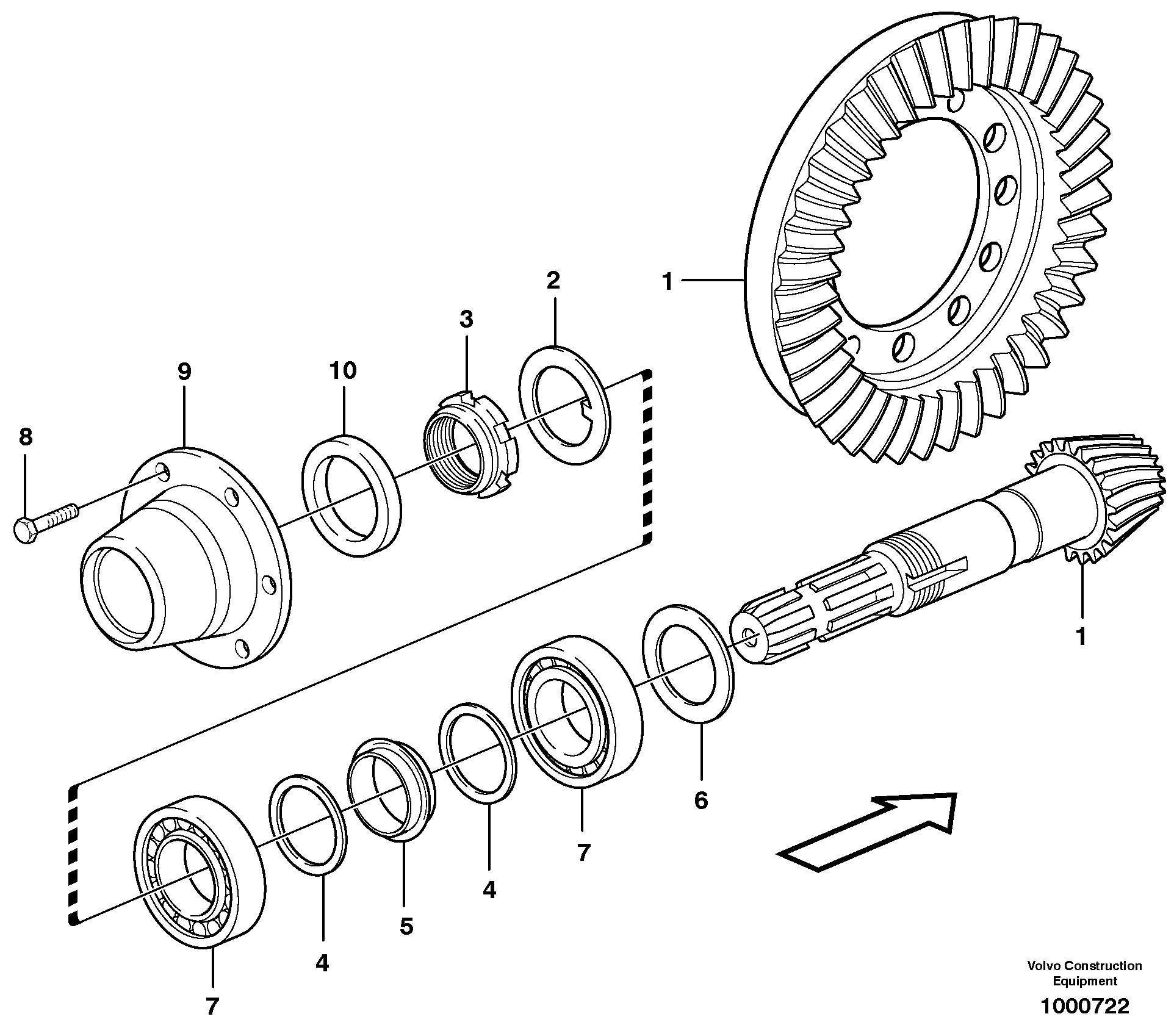 Схема запчастей Volvo BL70 - 63822 Шестерня BL70