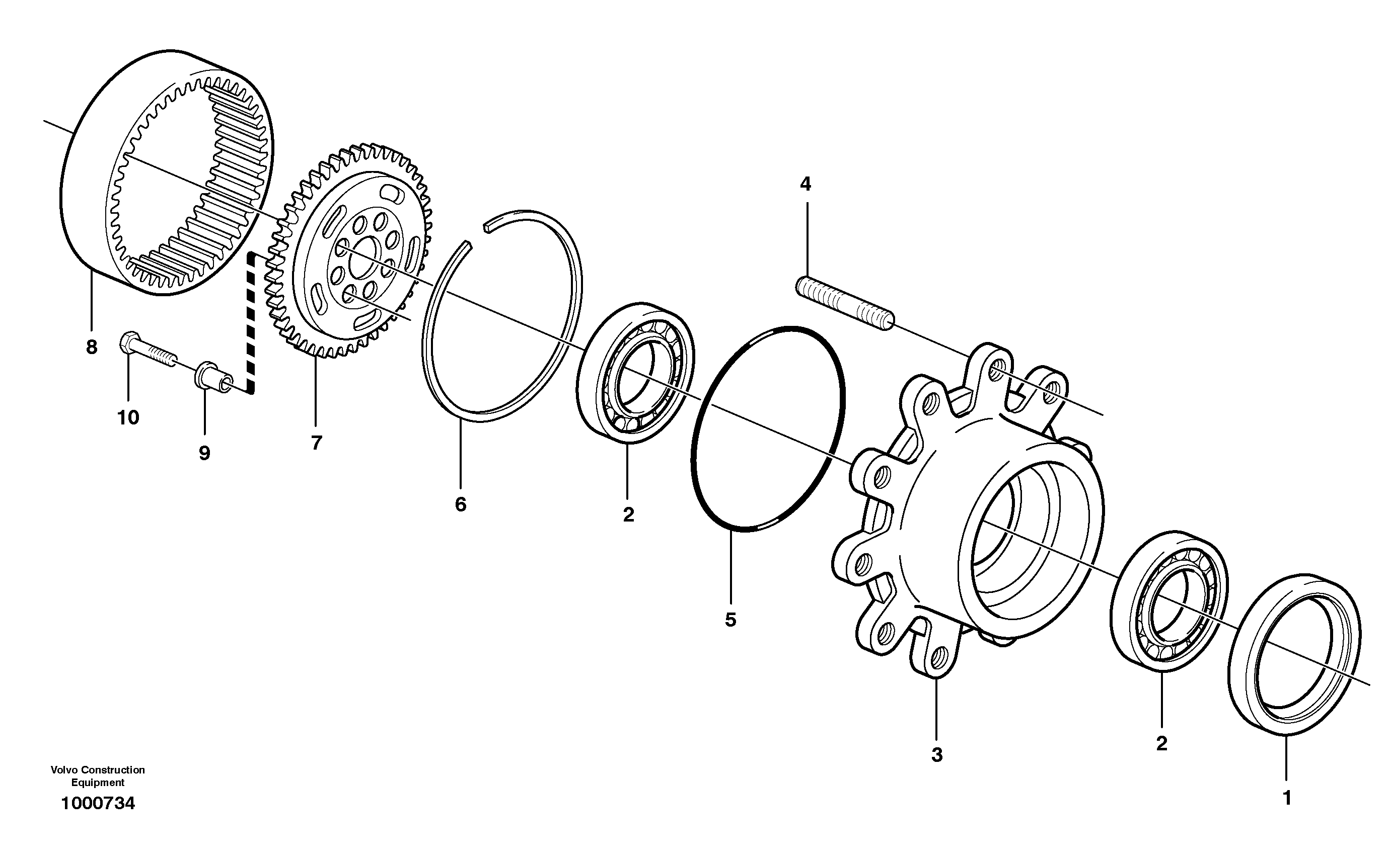 Схема запчастей Volvo BL70 - 89097 Ступица колеса BL70