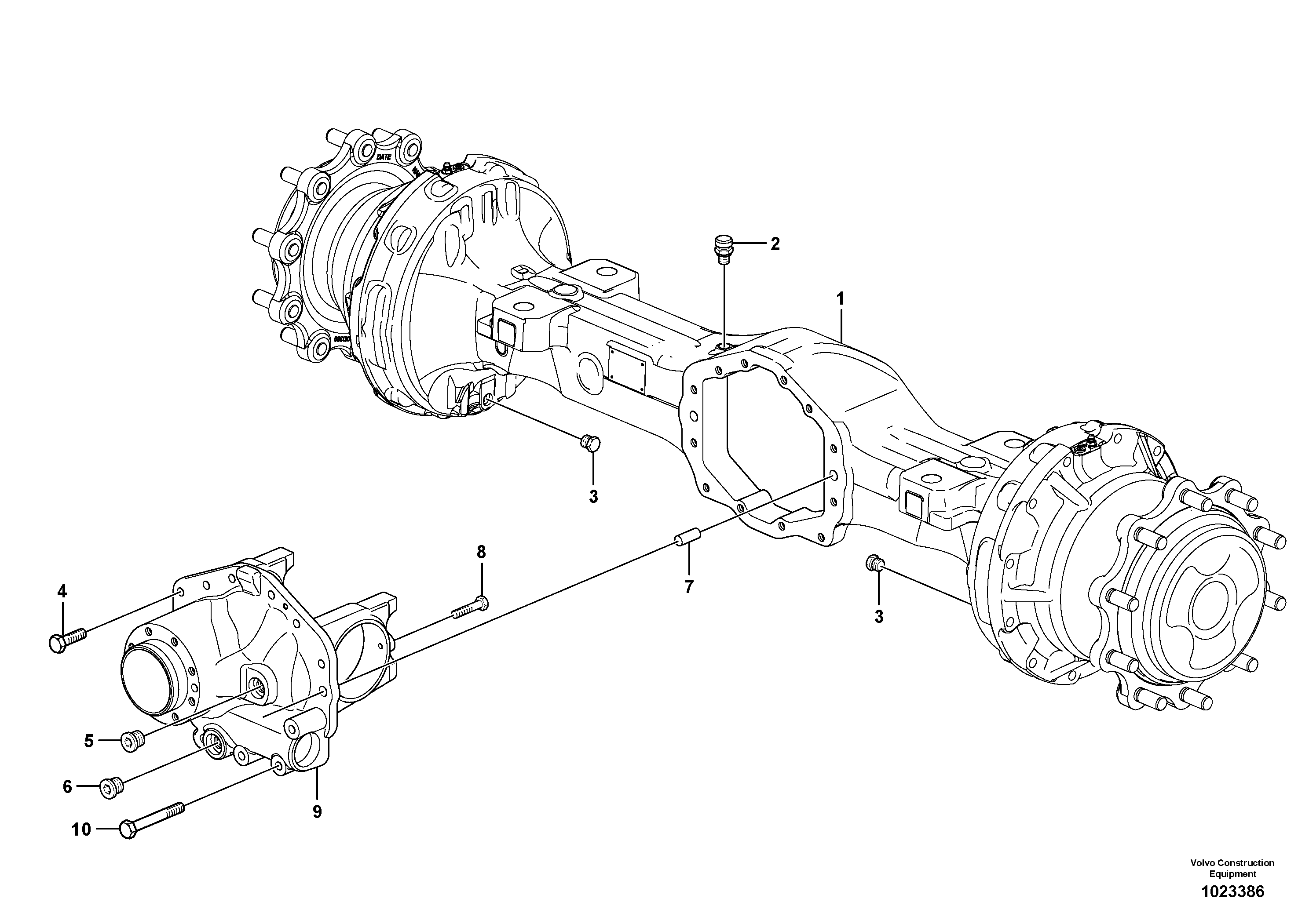 Схема запчастей Volvo BL70 - 41507 Planet shaft, rear BL70