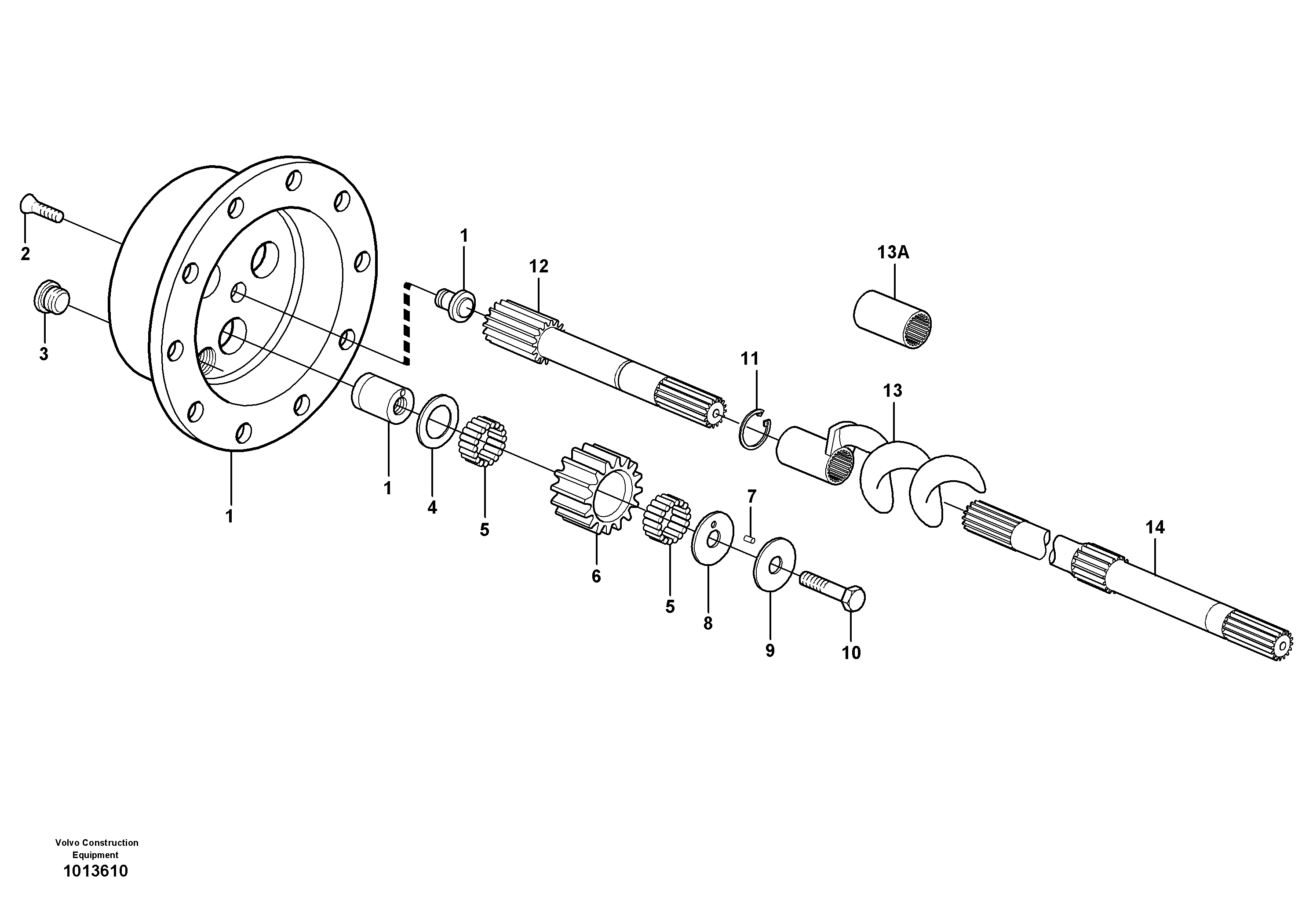 Схема запчастей Volvo BL70 - 41513 Шестерня планетарная (сателлит) BL70