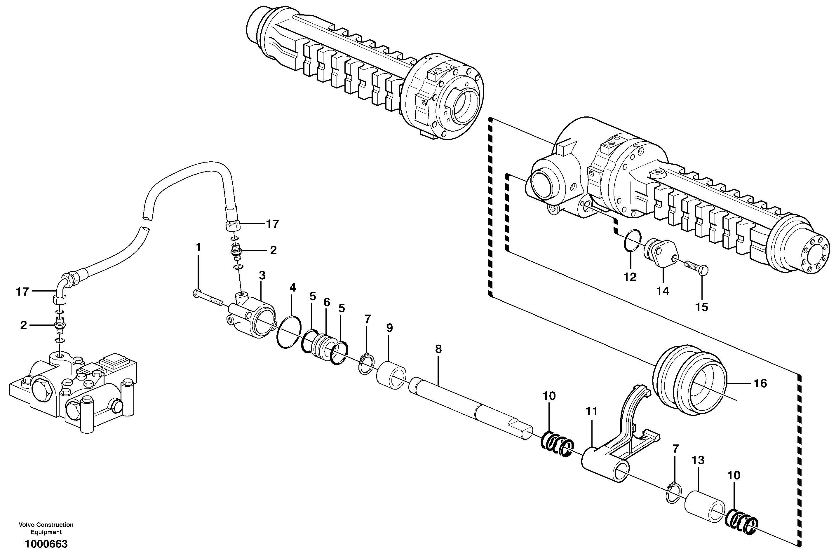 Схема запчастей Volvo BL70 - 41514 Differential lock BL70