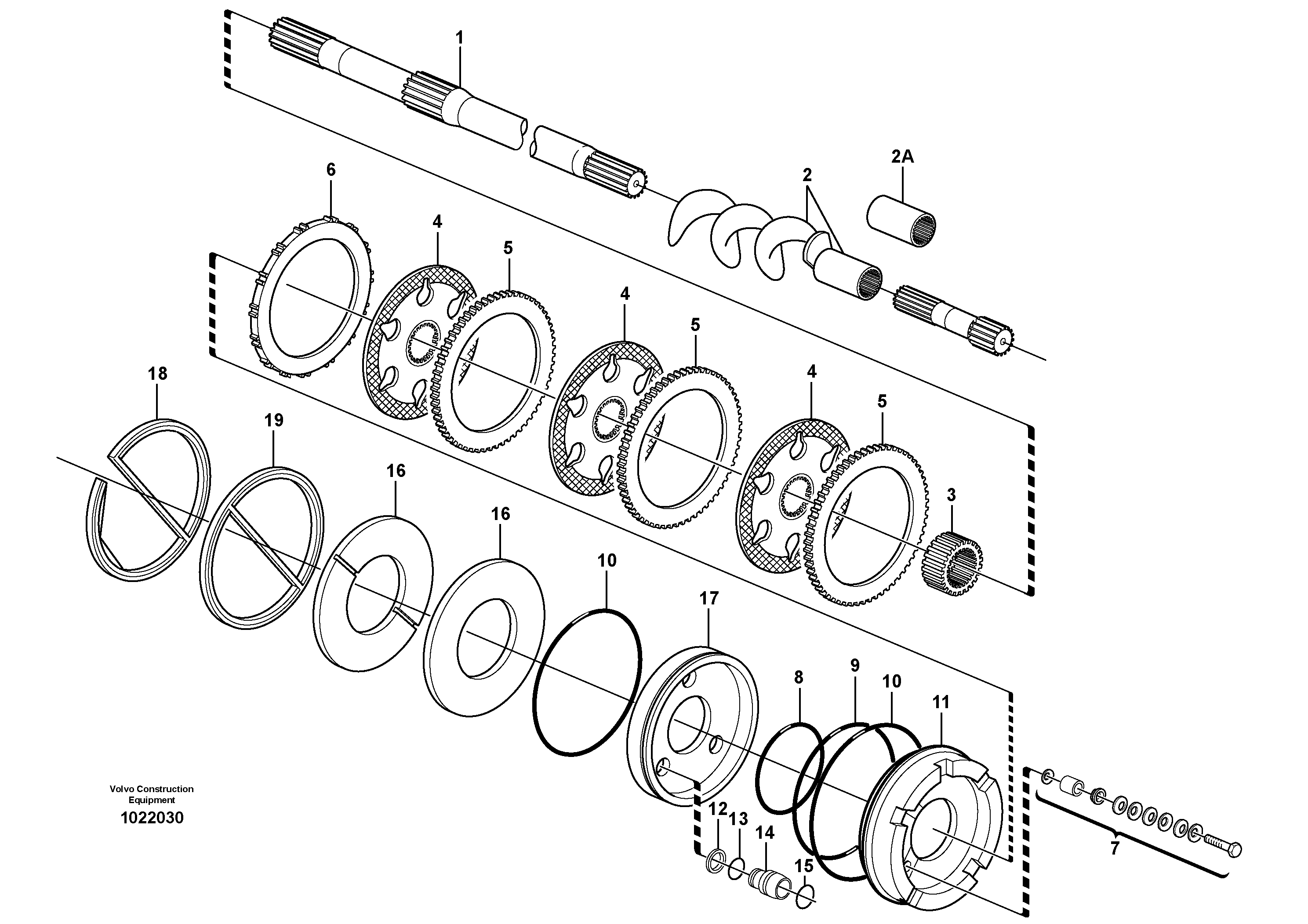 Схема запчастей Volvo BL70 - 38266 Multi-disc brake, rear BL70