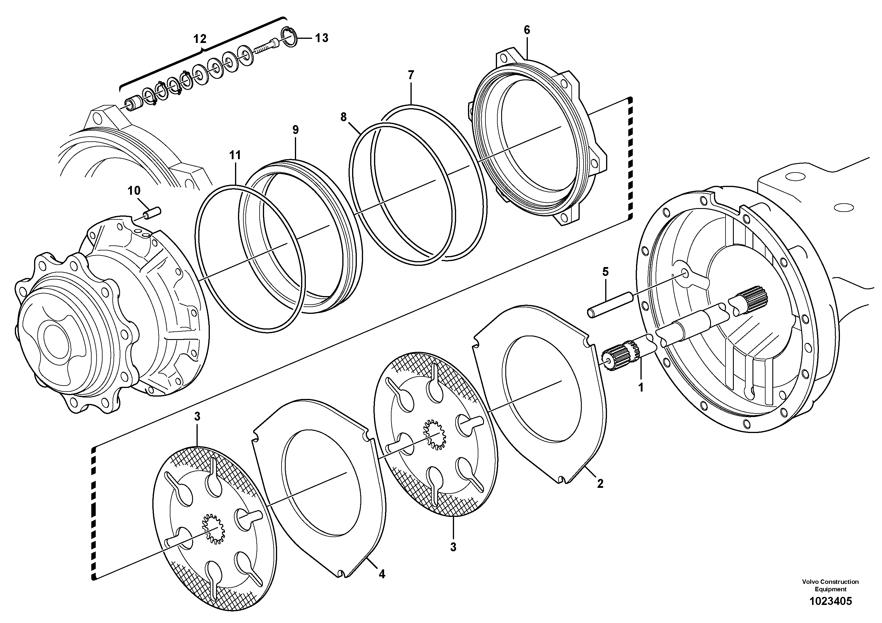 Схема запчастей Volvo BL70 - 38267 Multi-disc brake, rear BL70