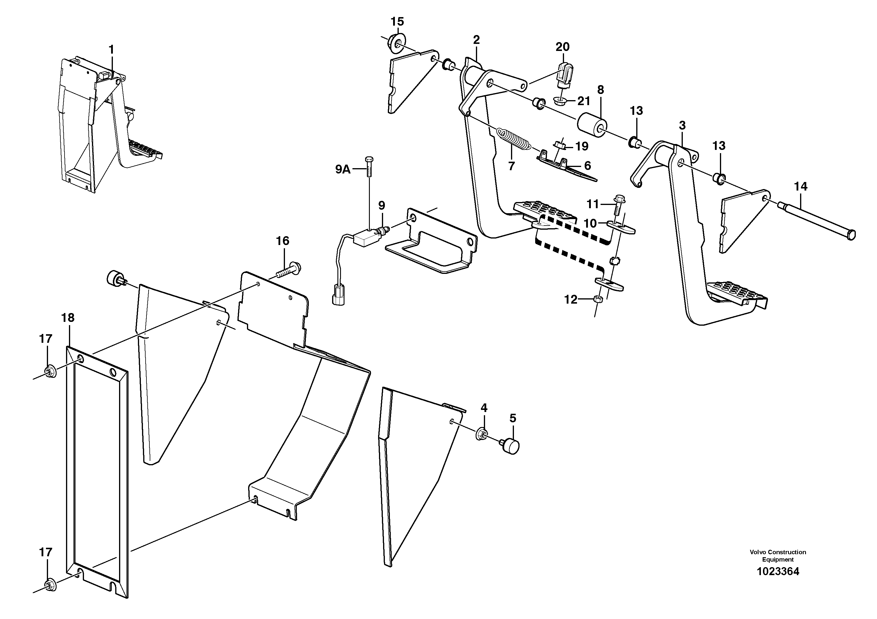 Схема запчастей Volvo BL70 - 52685 Dual brake pedals BL70