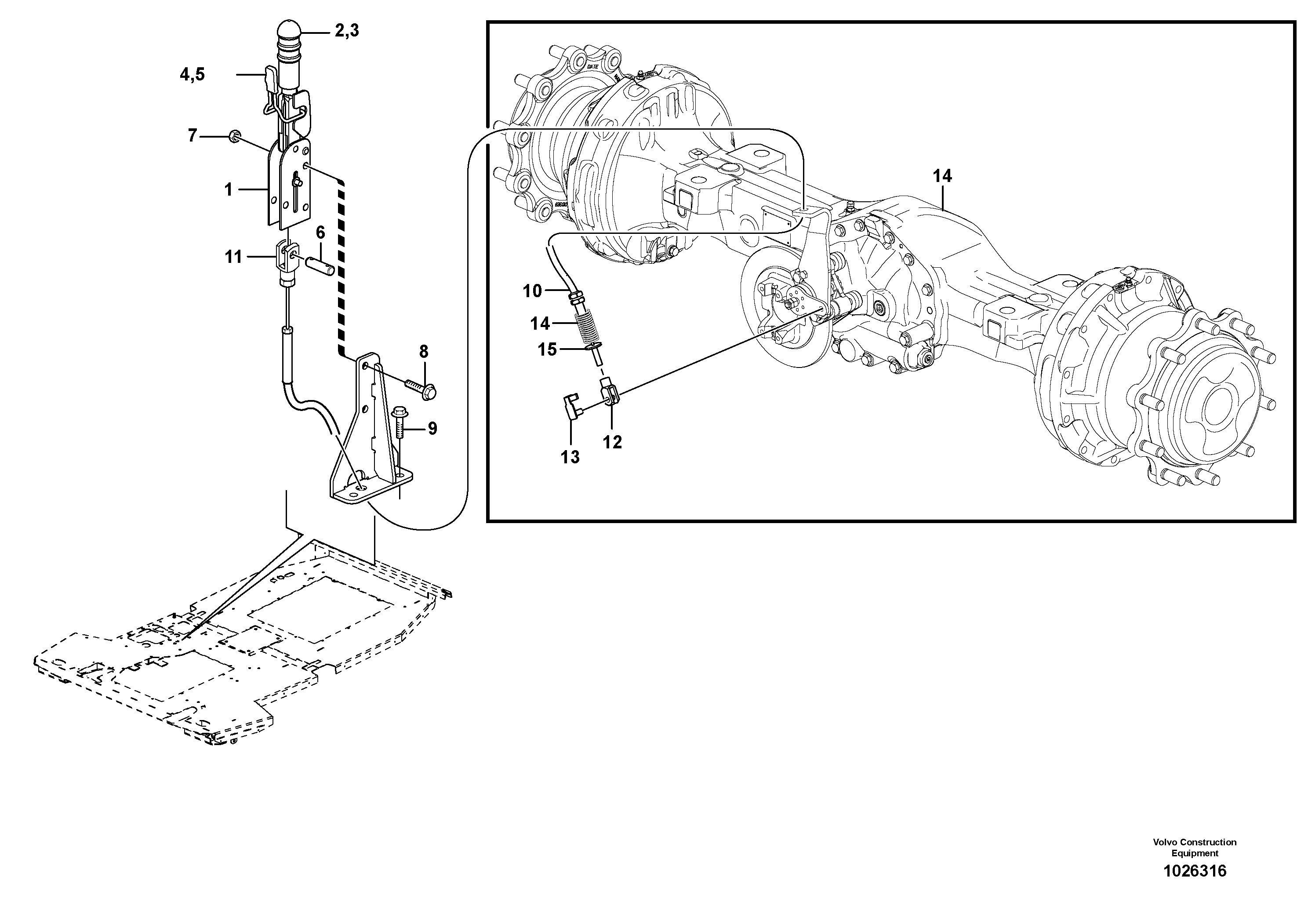 Схема запчастей Volvo BL70 - 38274 Parking brake BL70