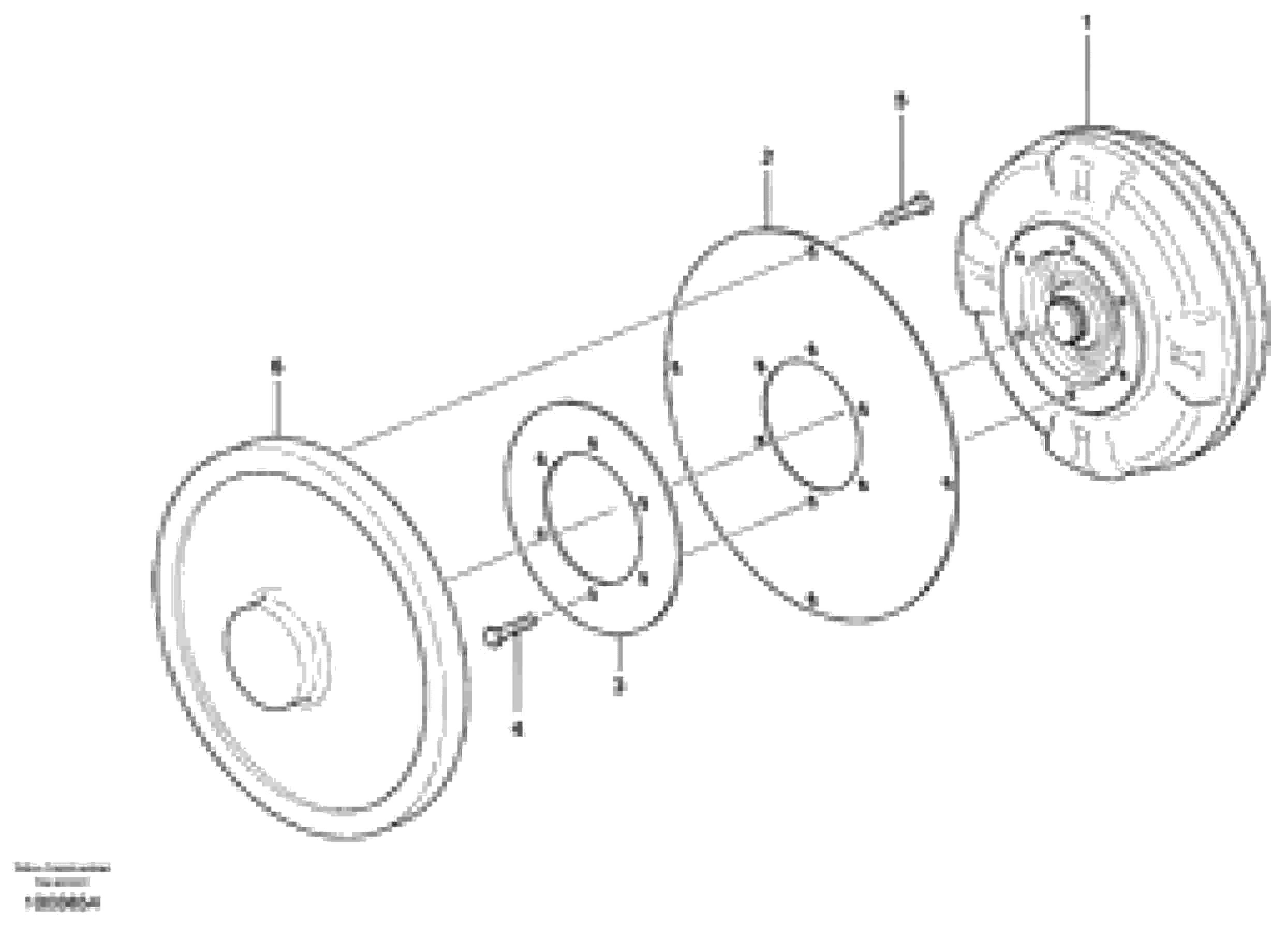 Схема запчастей Volvo BL70 - 44659 Torque converter with fitting parts BL70 S/N 11489 -