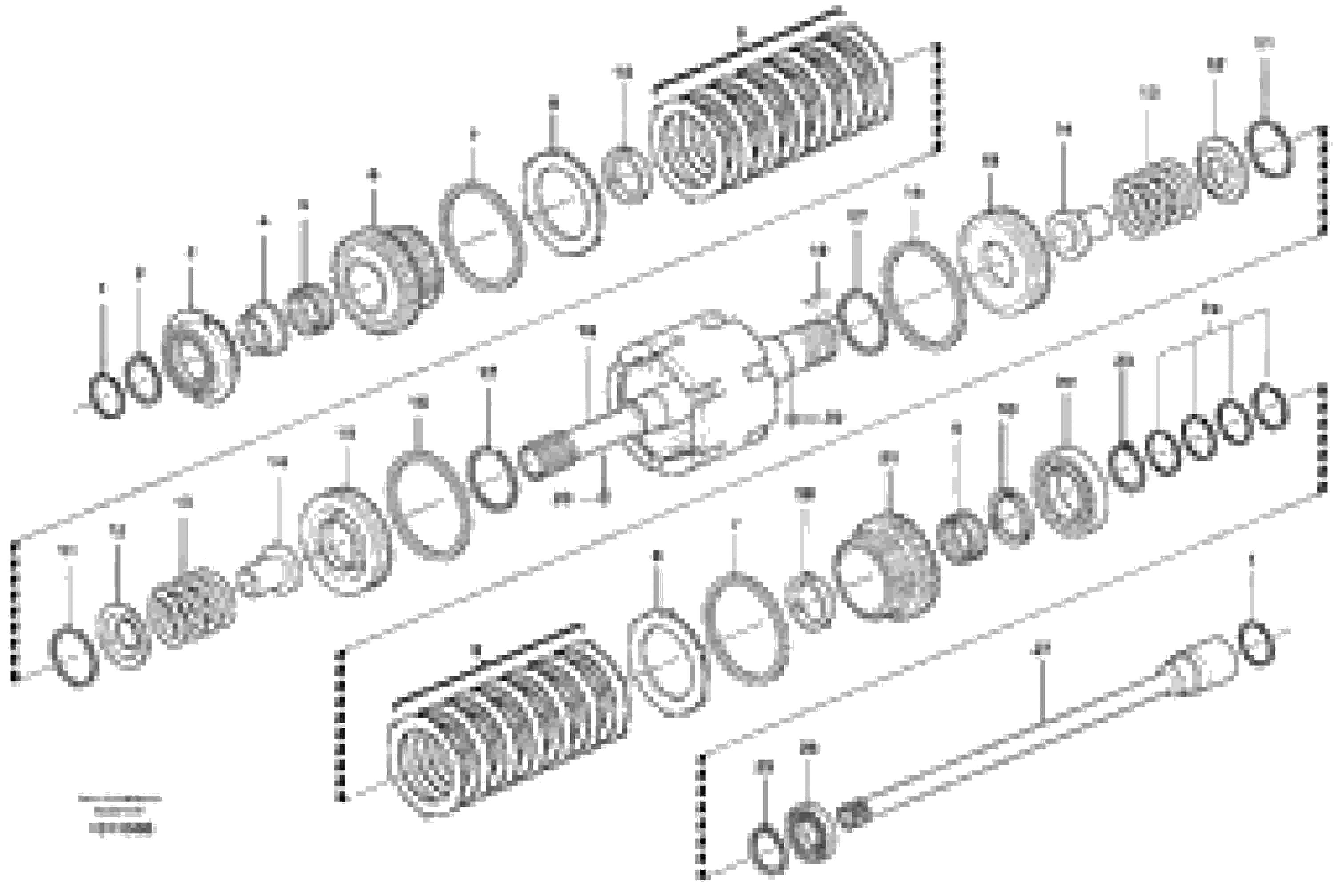 Схема запчастей Volvo BL70 - 44663 Clutch shaft forward/reverse BL70 S/N 11489 -