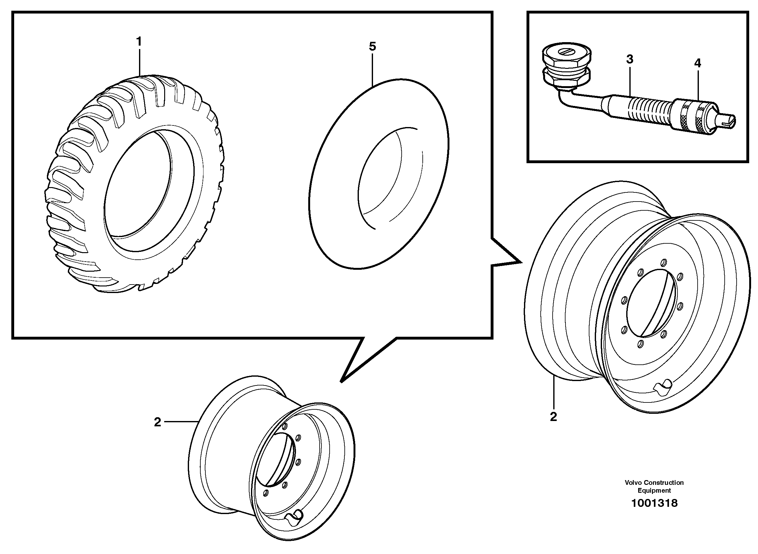 Схема запчастей Volvo BL70 - 1274 Wheel BL70