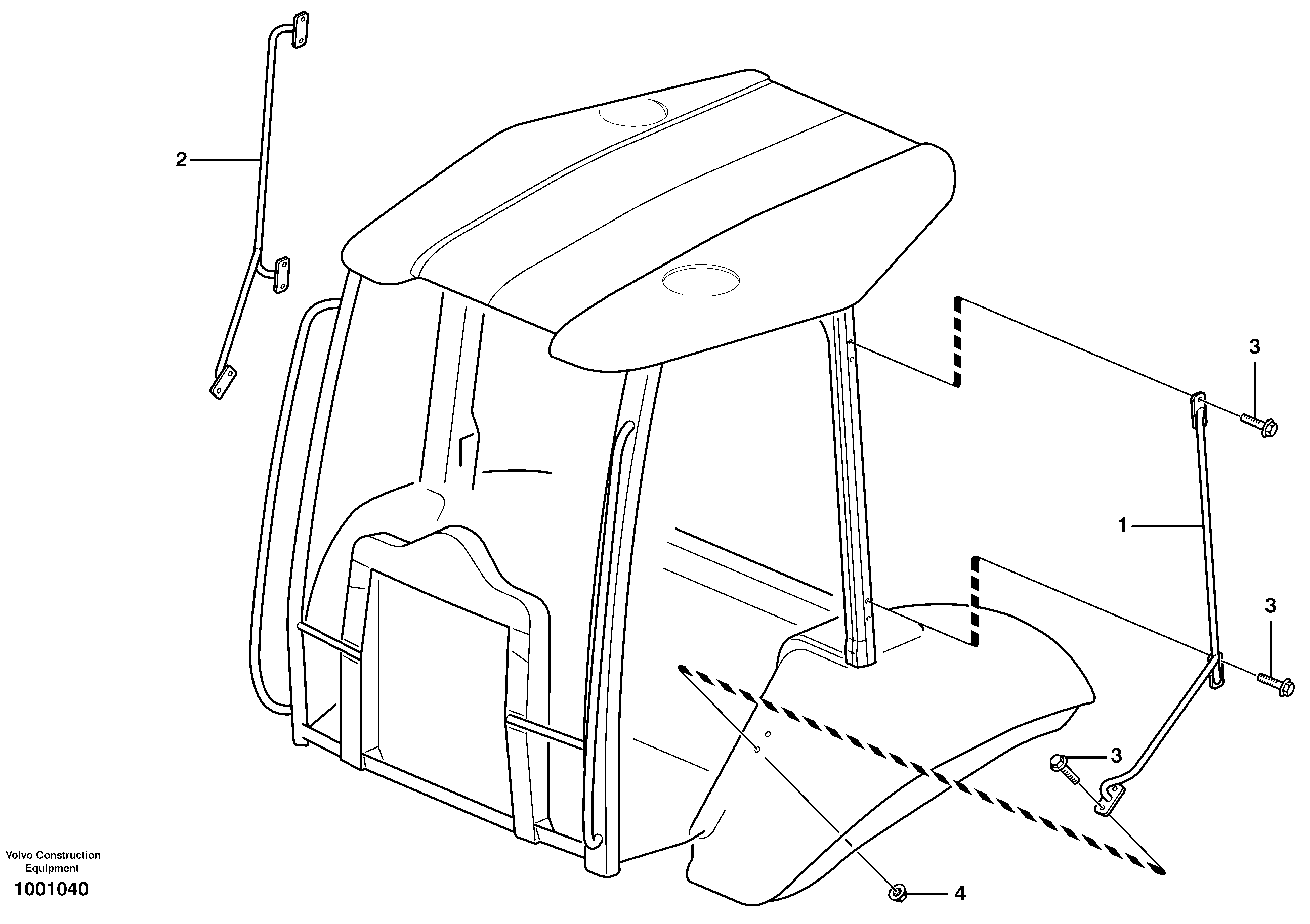 Схема запчастей Volvo BL70 - 39689 Step handle canopy BL70