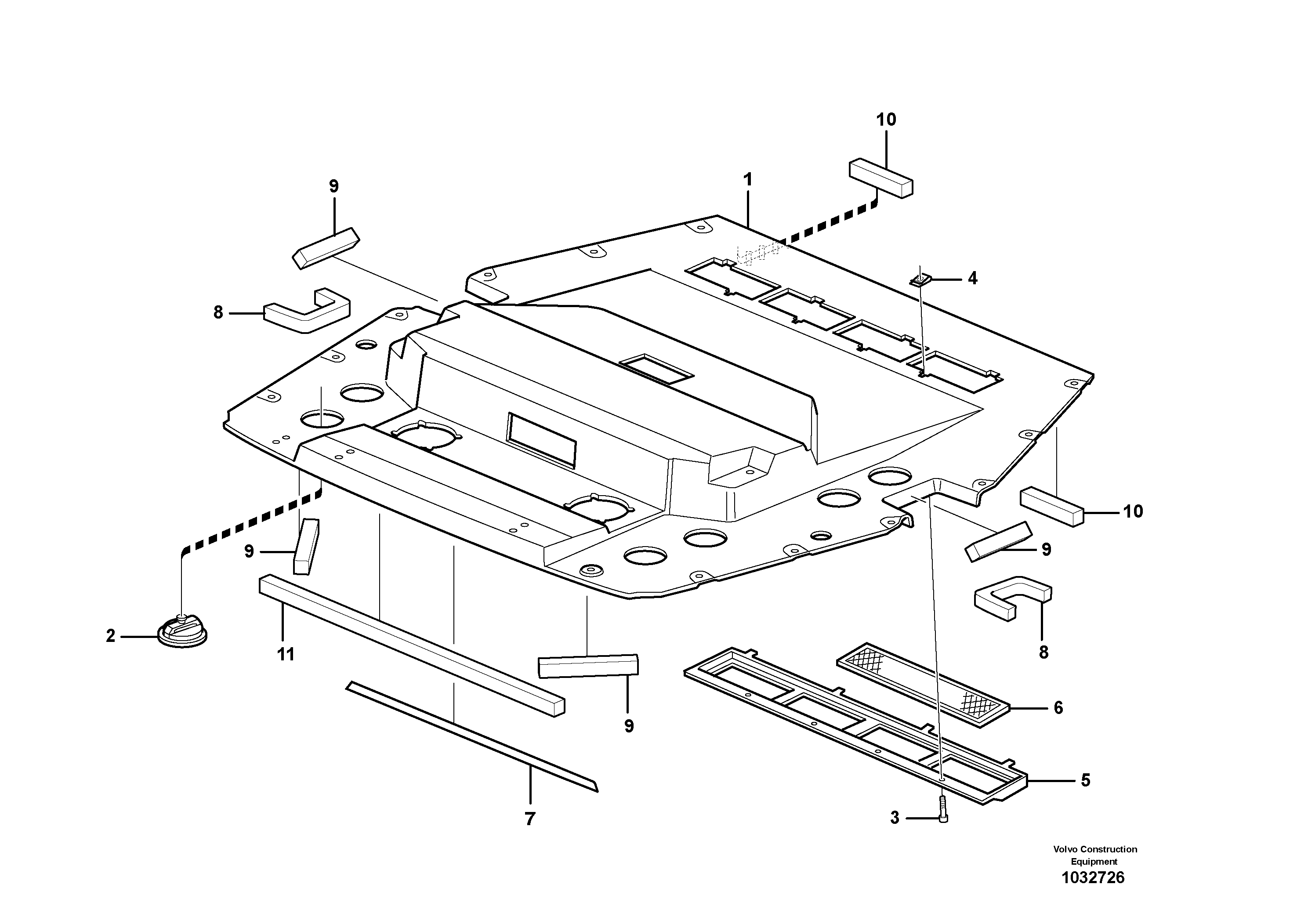 Схема запчастей Volvo BL70 - 39695 Interior components BL70