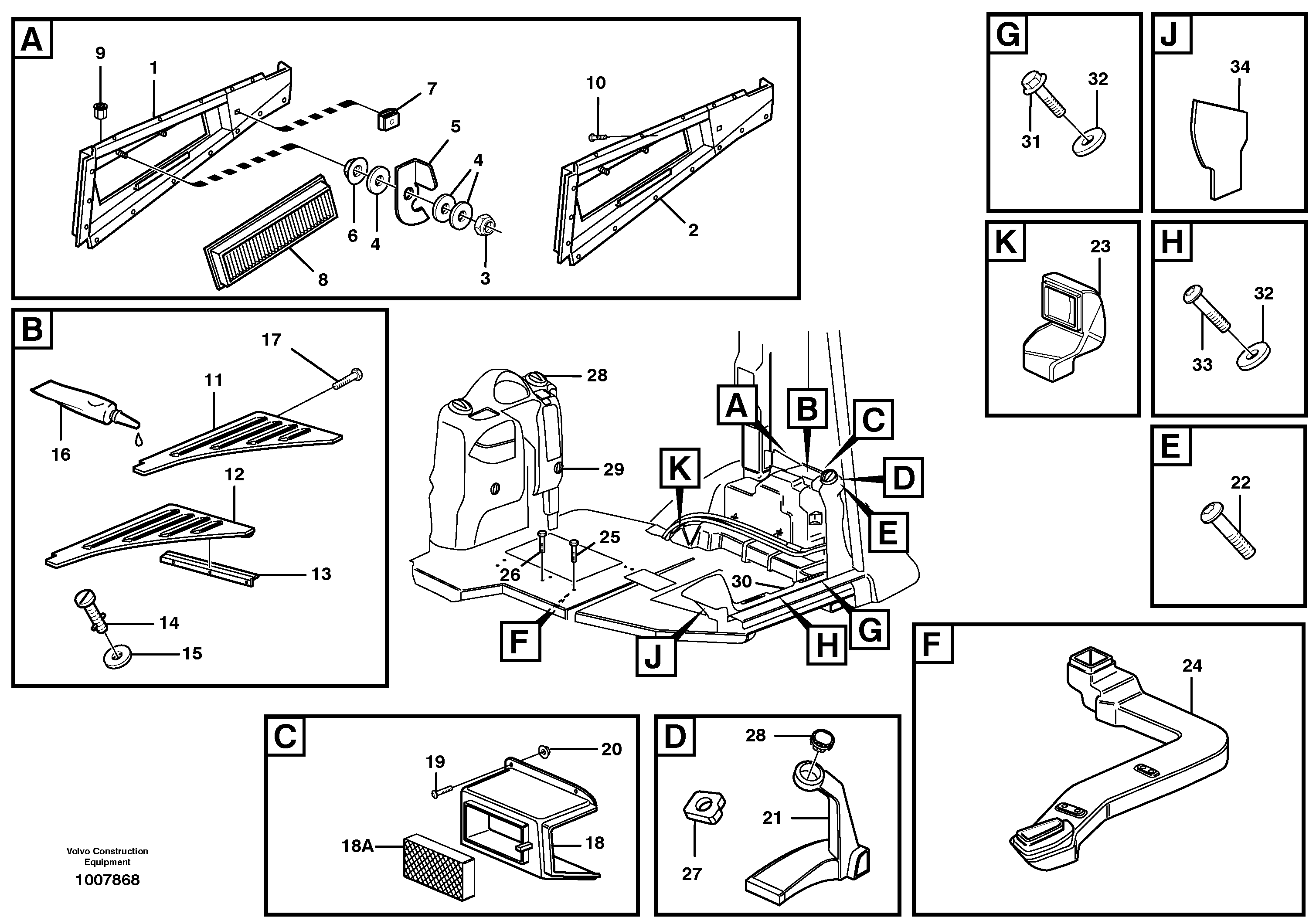 Схема запчастей Volvo BL70 - 39703 Air ducts BL70