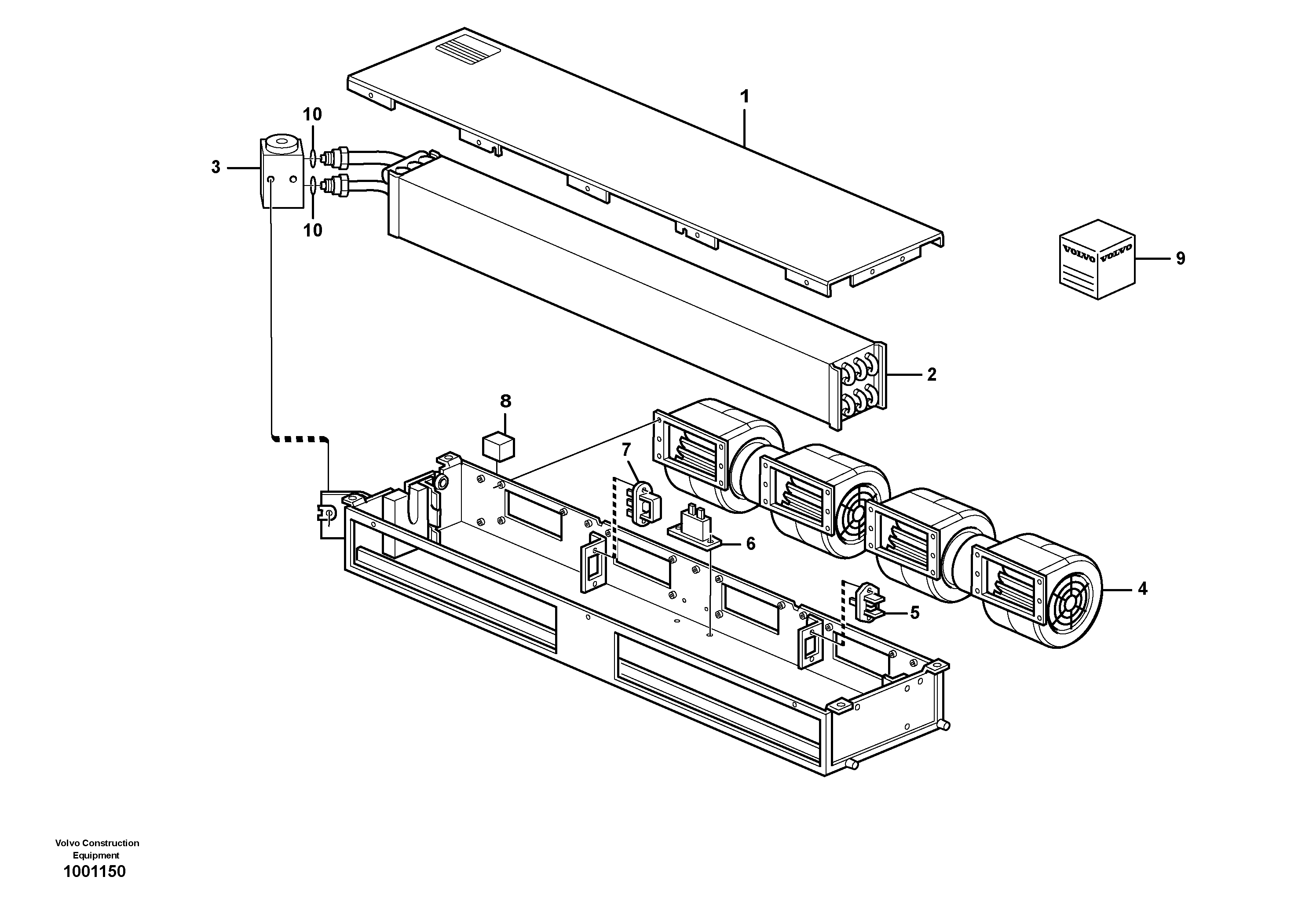 Схема запчастей Volvo BL70 - 39706 Air conditioning BL70