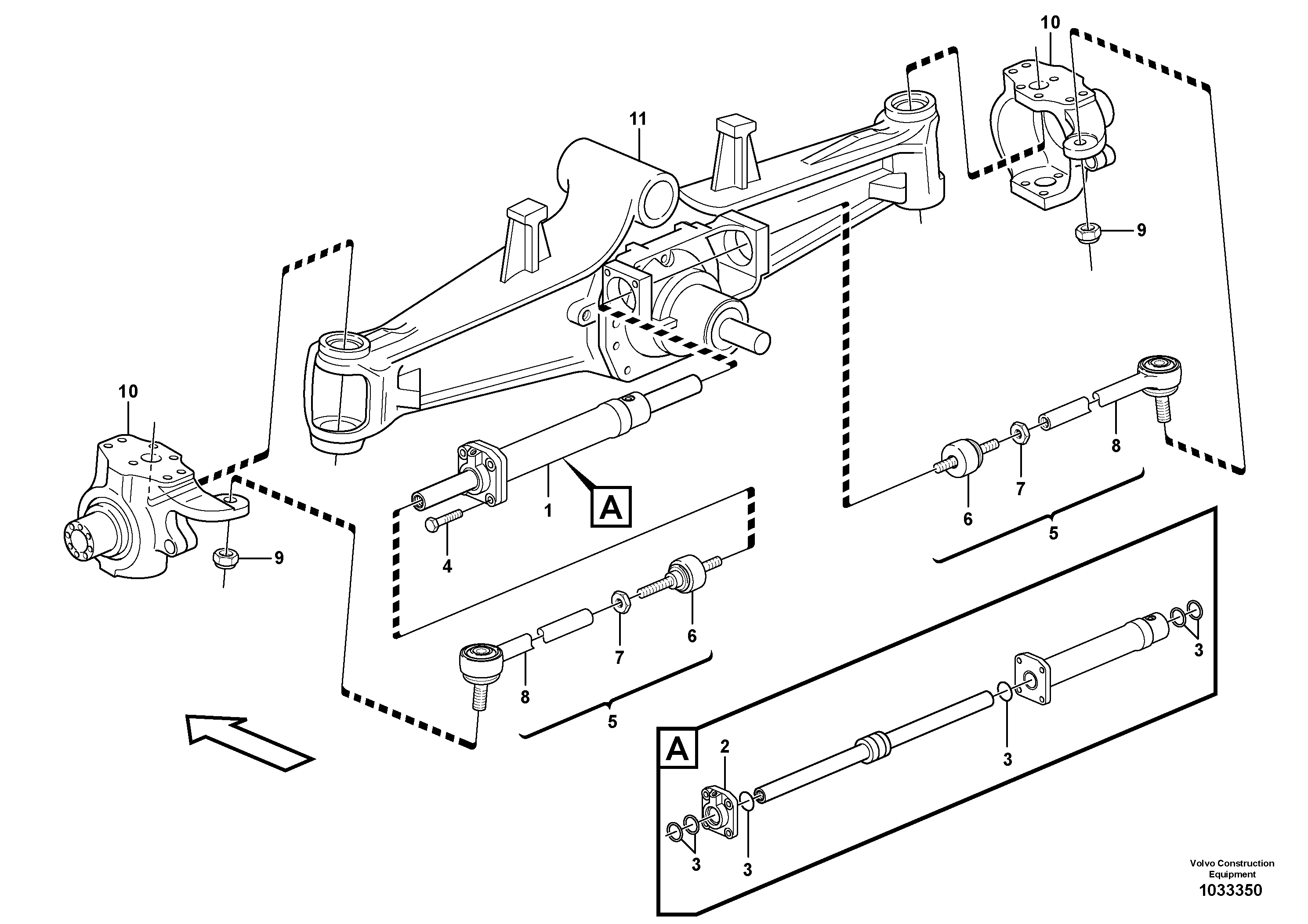 Схема запчастей Volvo BL70 - 70468 Рулевая система BL70 S/N 11489 -